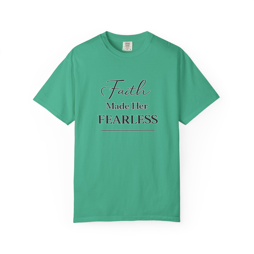 Faith Made Her Fearless T-Shirt — Inspirational Christian Tee for Women