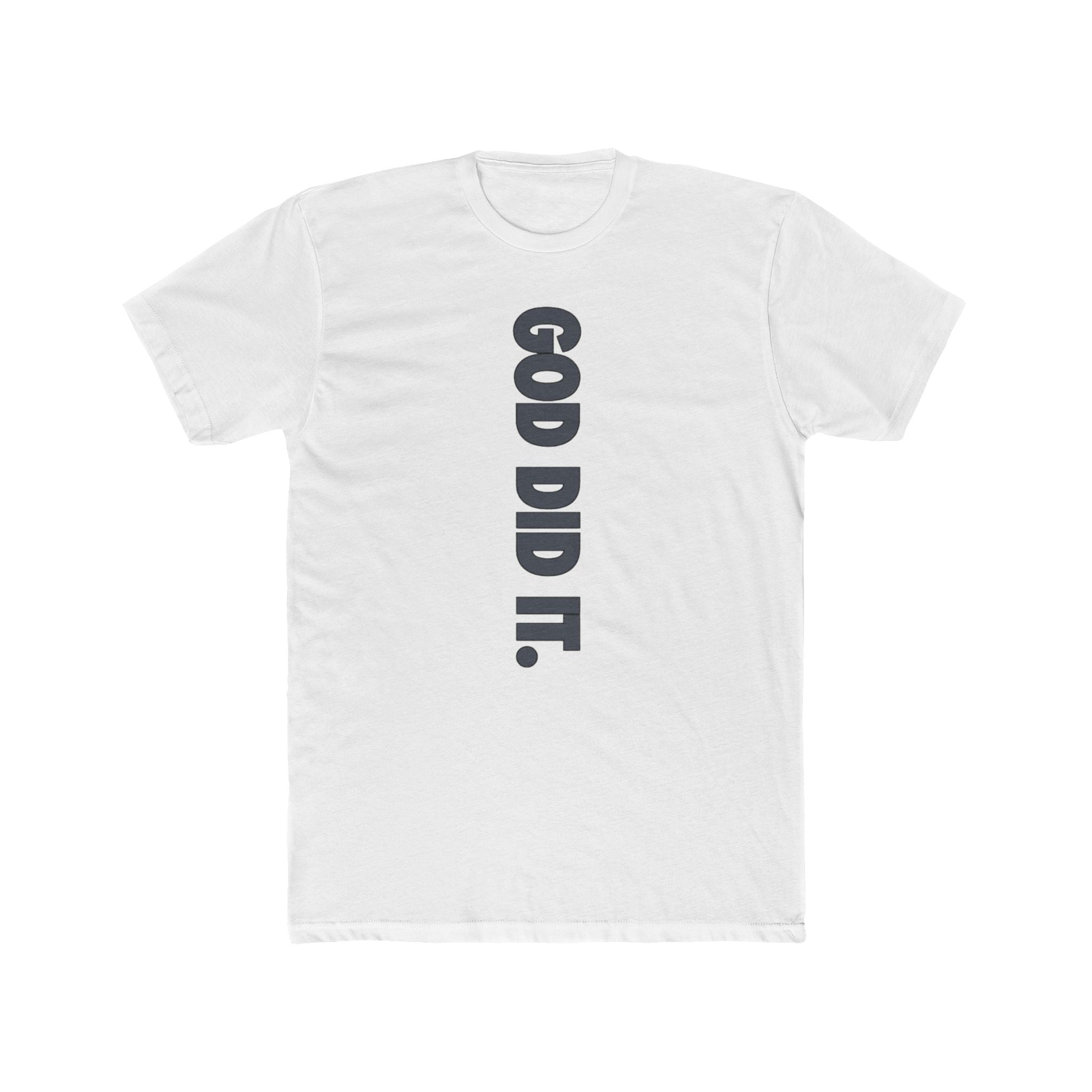 God Did It Tee — Vertical Script Religious Christian T‑Shirt