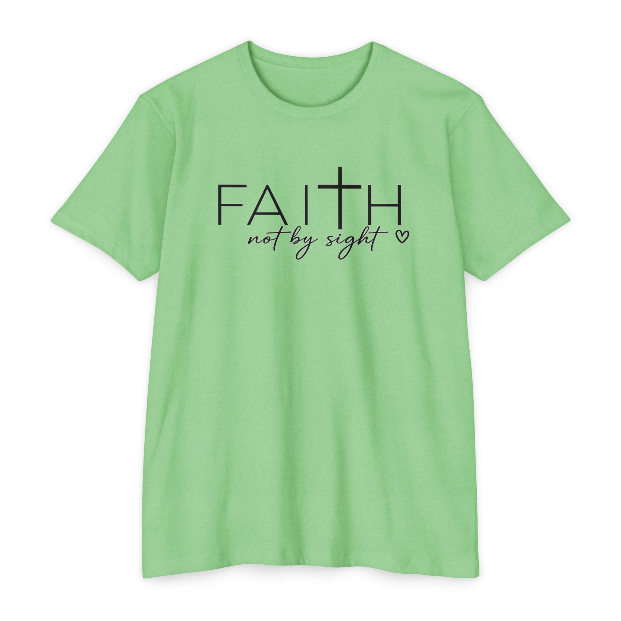 Womens Not By Sight  Faith Graphic T‑Shirt