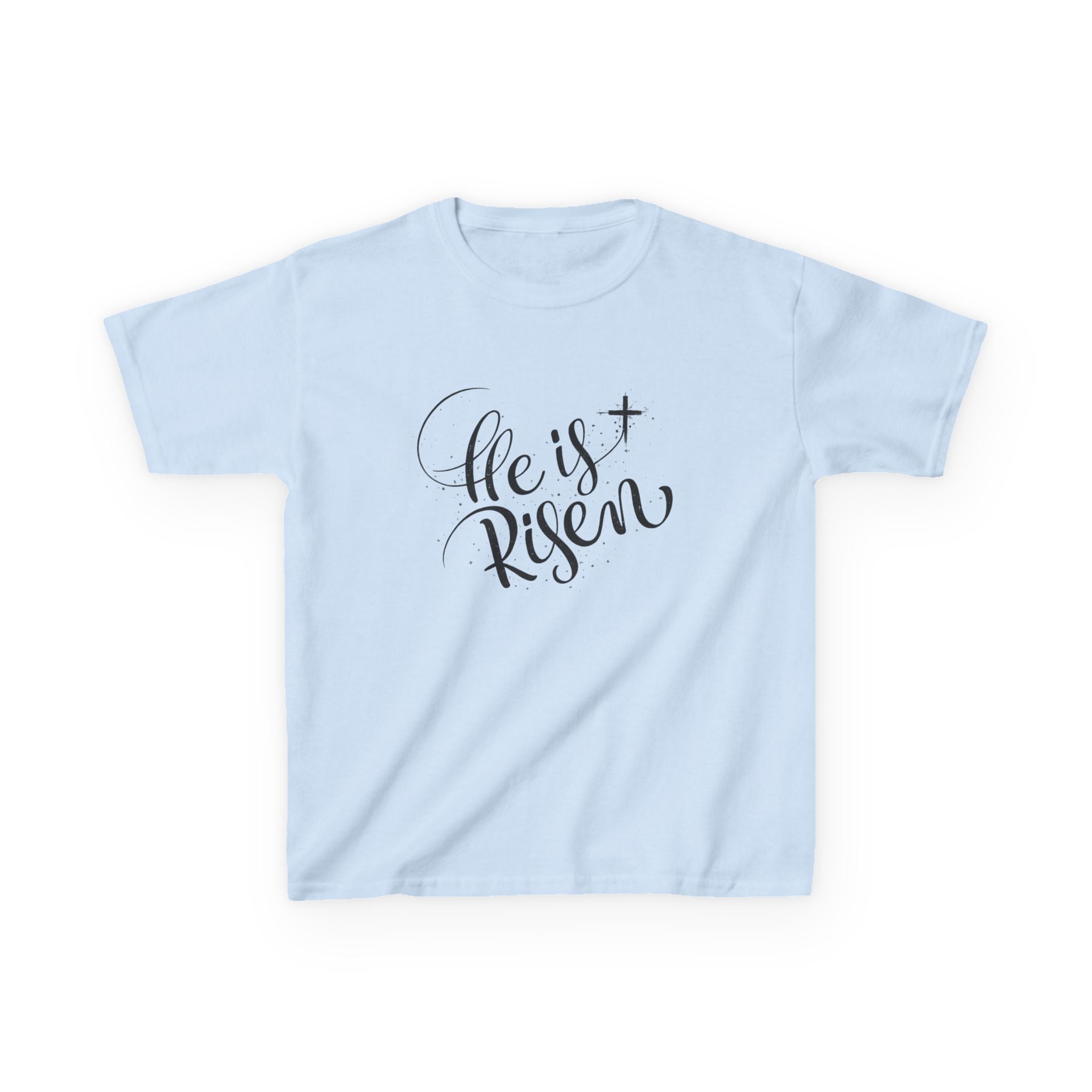 Girls Kids T-Shirt  "He Is Risen" Easter Christian Tee