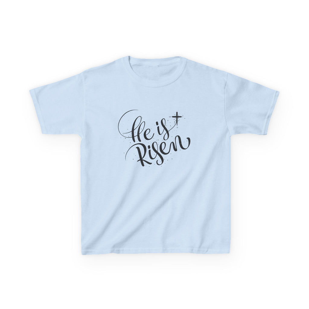 Boys  Kids T-Shirt  "He Is Risen" Easter Christian Tee