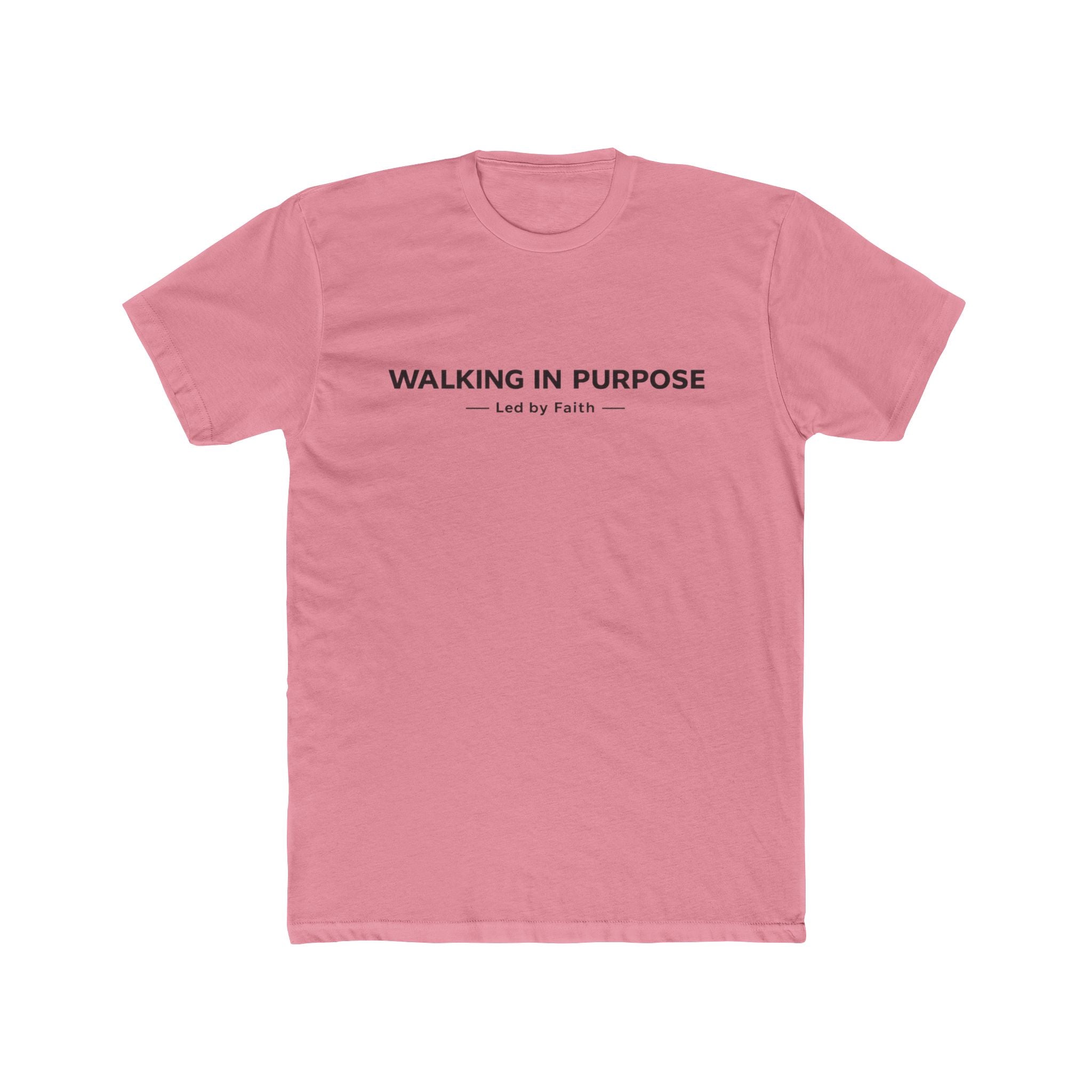 Walking in Purpose Led By Faith Cotton Tee Christian T-shirt Faith Inspired| Wearing your Faith