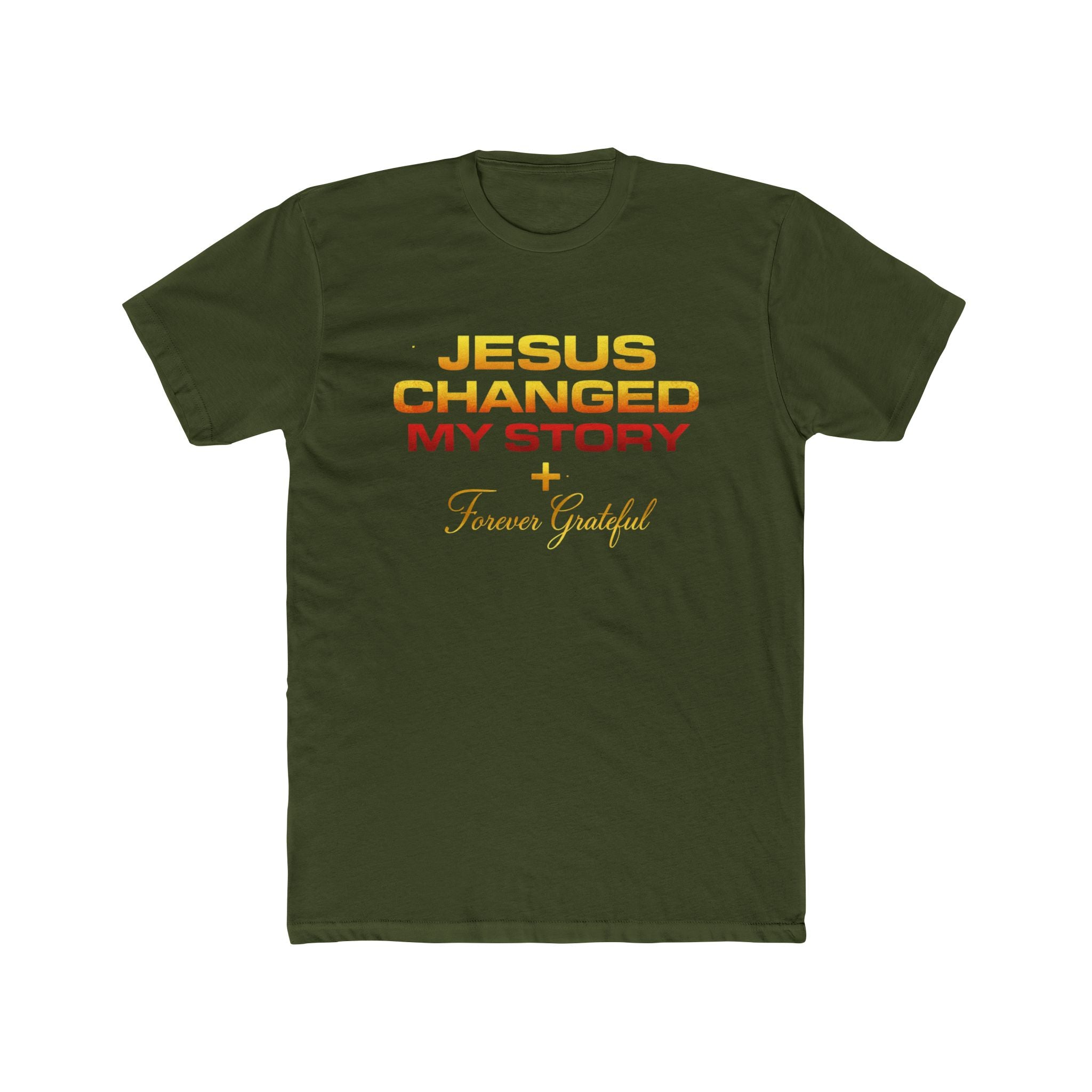 Jesus Changed My Story Tee — Faith-Based Christian T-Shirt, Forever Grateful Design