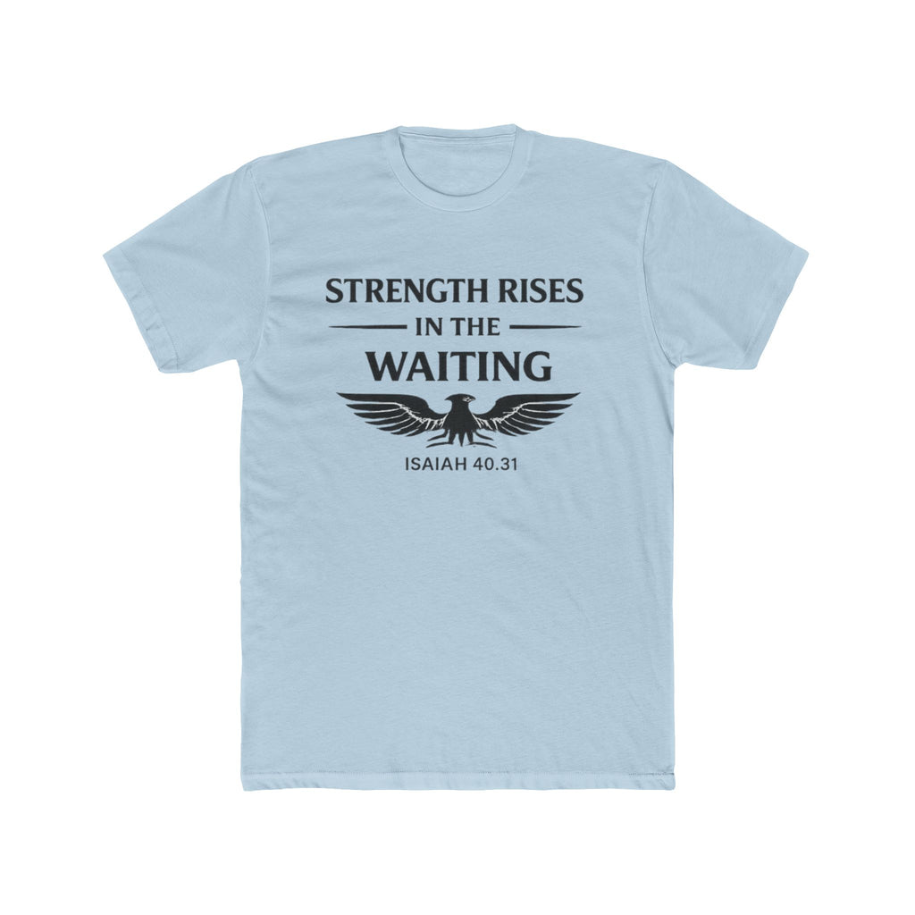 Strength Rises In The Waiting T-Shirt | Eagle Shield Graphic