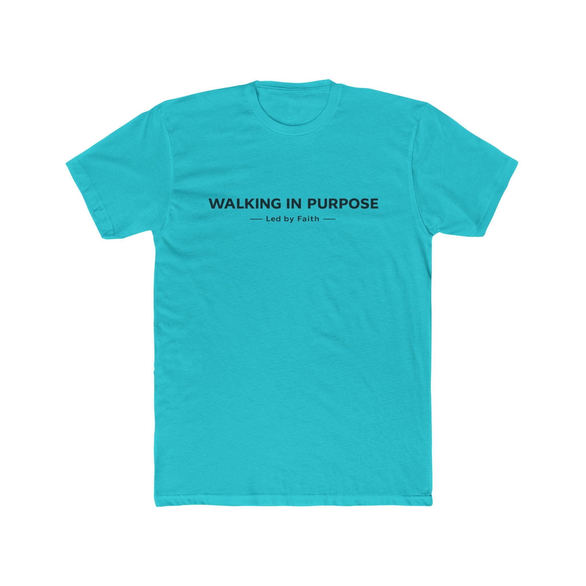 Walking in Purpose Led By Faith Cotton Tee Christian T-shirt Faith Inspired| Wearing your Faith