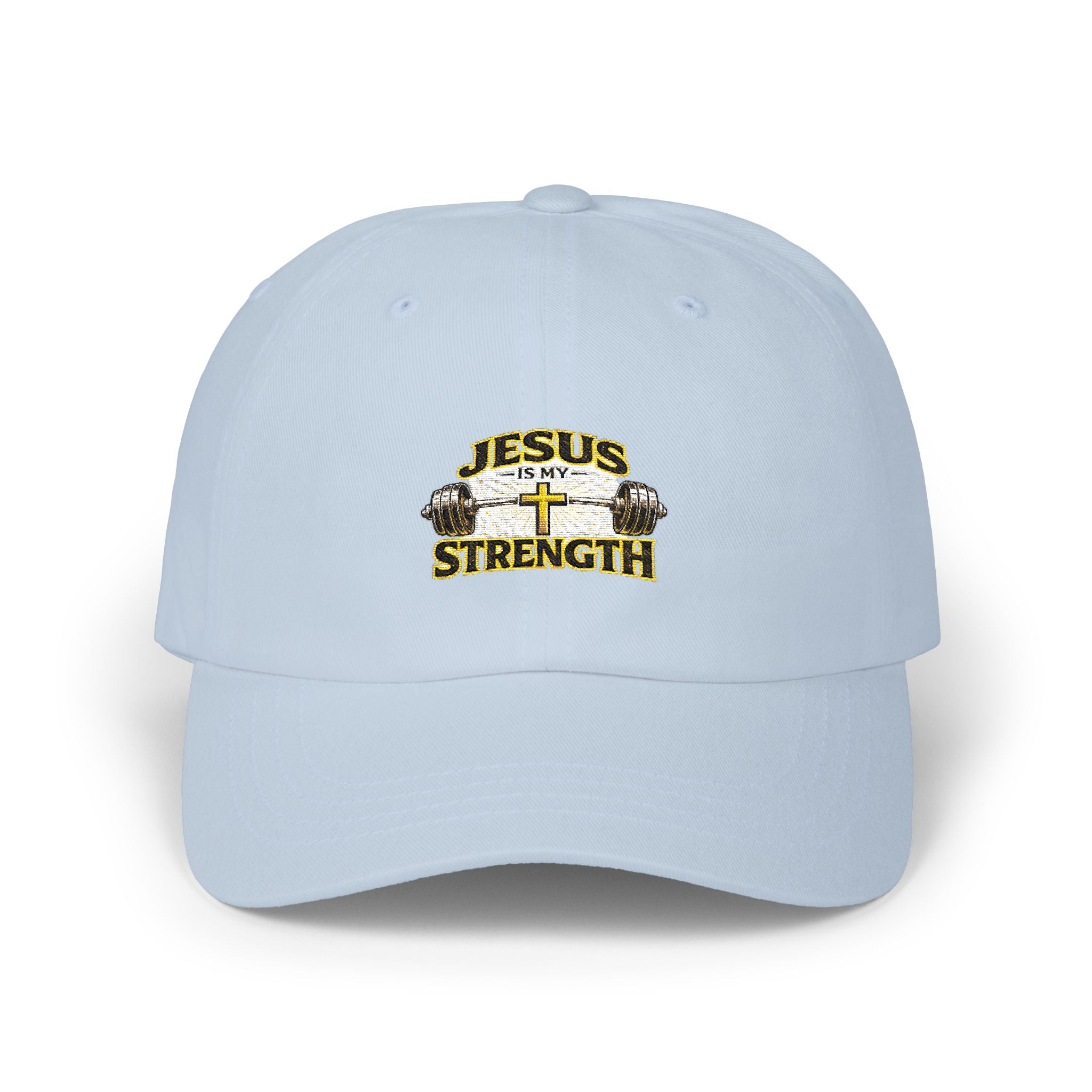 Dad Cap — "Jesus Strength" Embroidered Christian Baseball Hat
