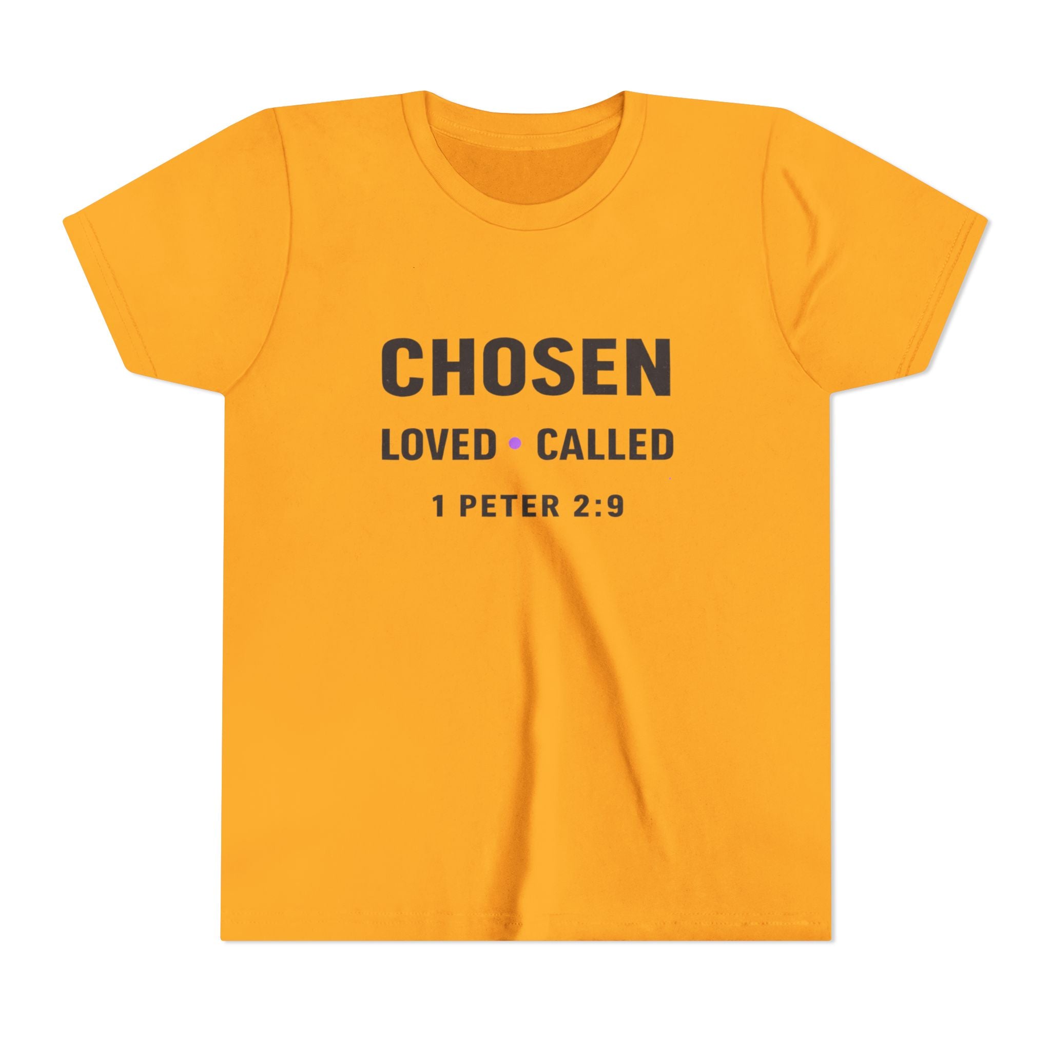 Girls Youth Tee - "CHOSEN Loved • Called" 1 Peter 2:9 Christian Faith Shirt