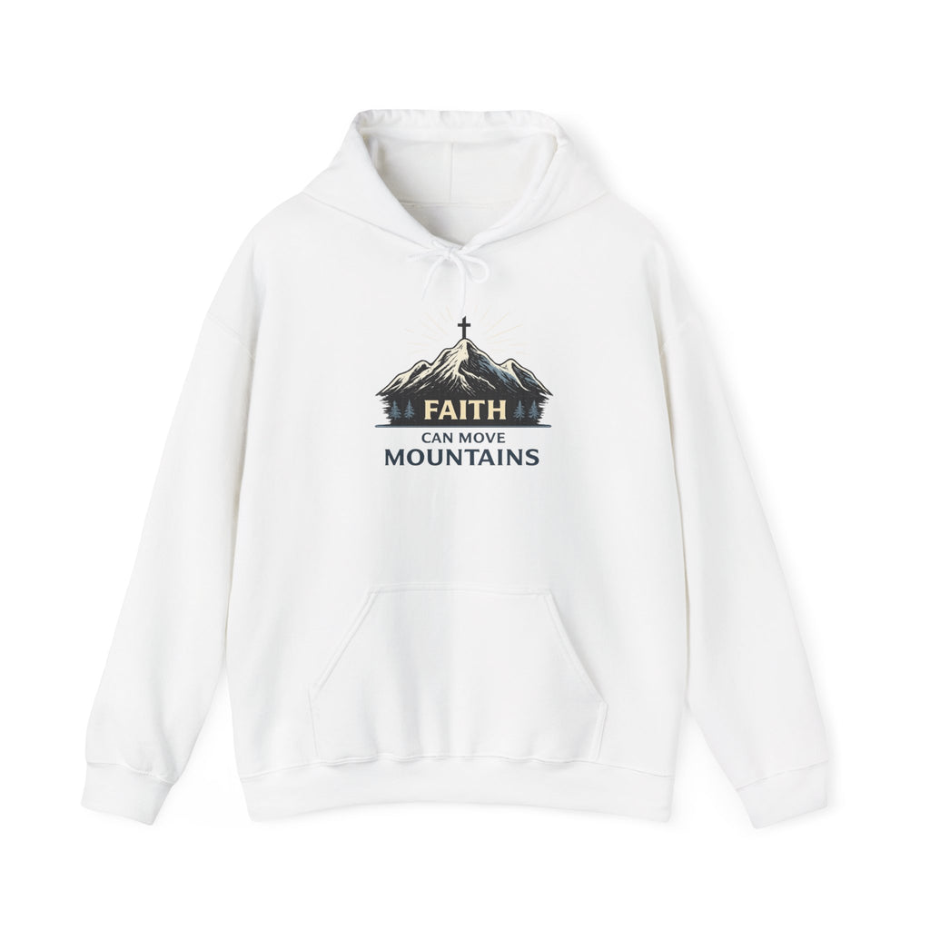 Mens Heavy Blend™ 'Faith Can Move Mountains" Hooded Sweatshirt