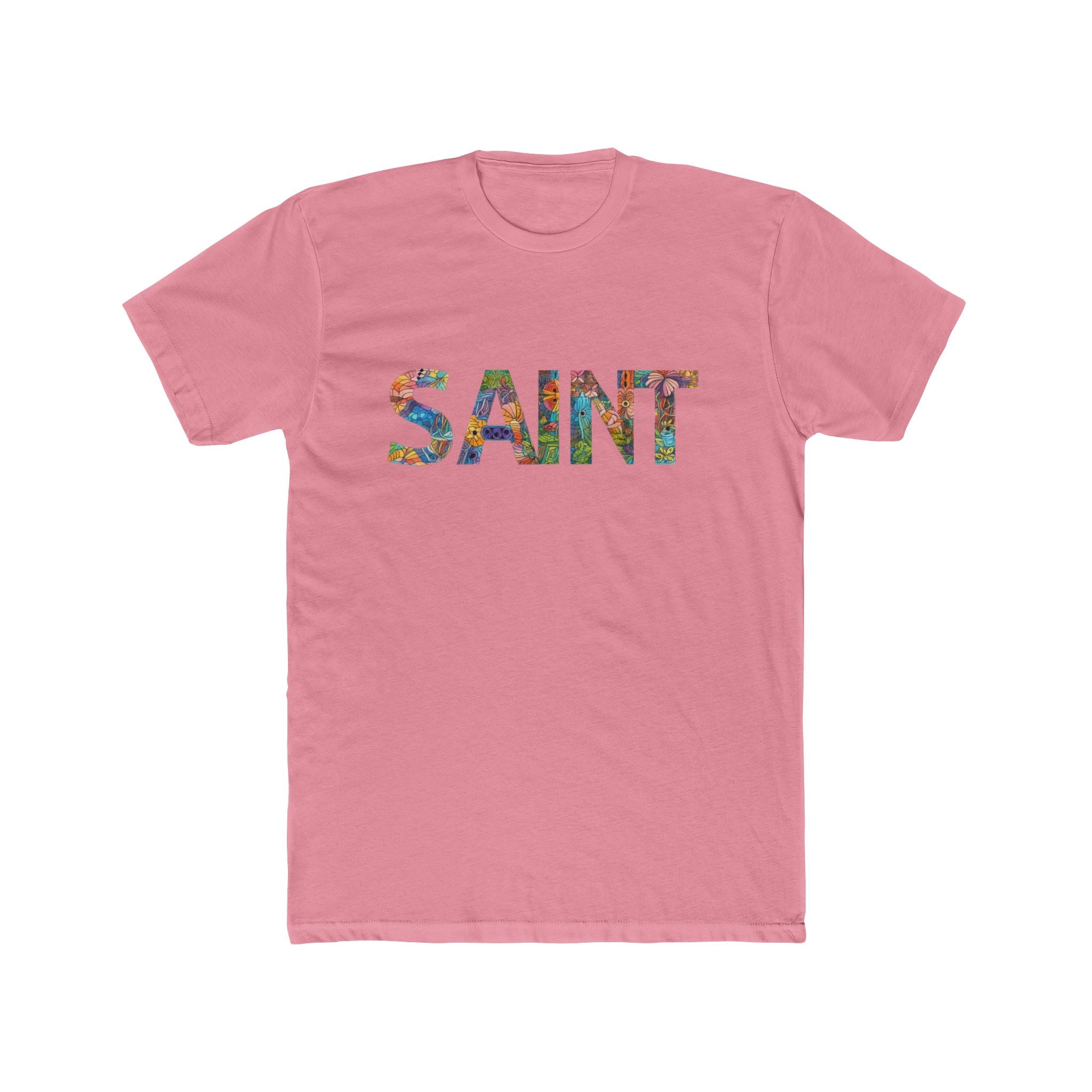 SAINT floral letters T-Shirt | Botanical Typography Tee
