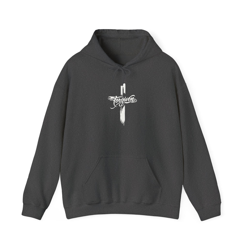 Mens Forgiven Cross Hoodie – Christian Faith Pullover