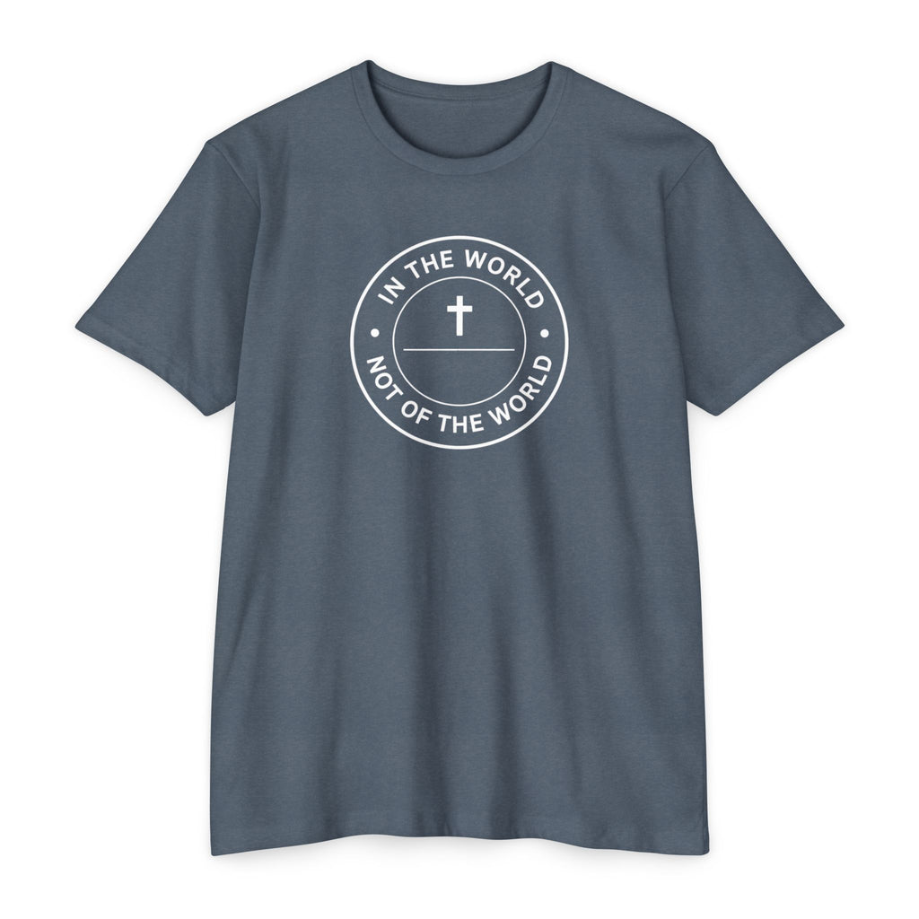 Womens "In The World Not Of The World" Christian Garment-Dyed T-shirt