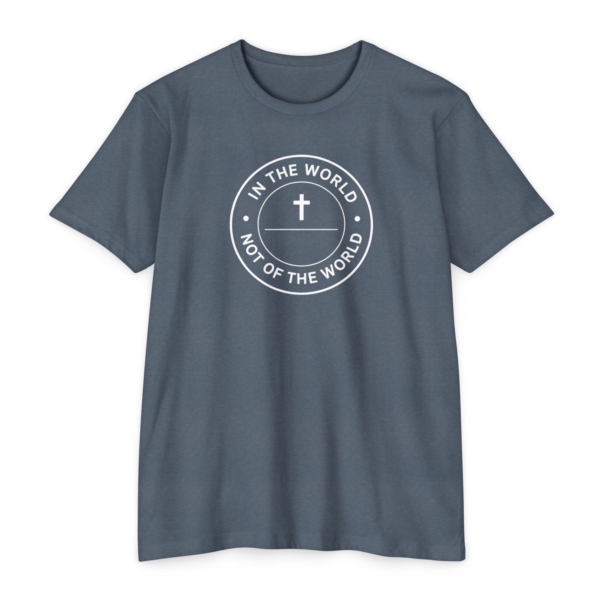 Womens "In The World Not Of The World" Christian Garment-Dyed T-shirt