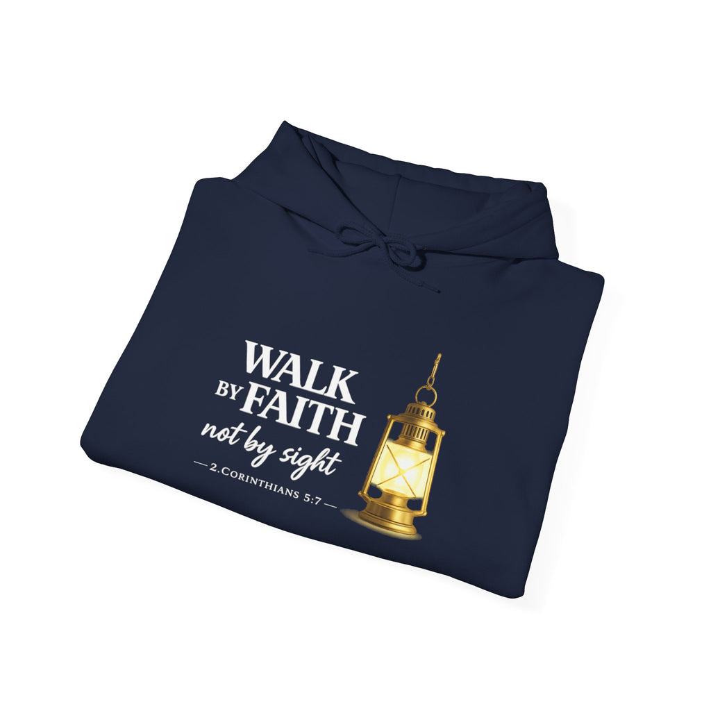 Womens Faith Lantern Hoodie  "Walk by Faith, not by sight" Christian Prayer Sweatshirt