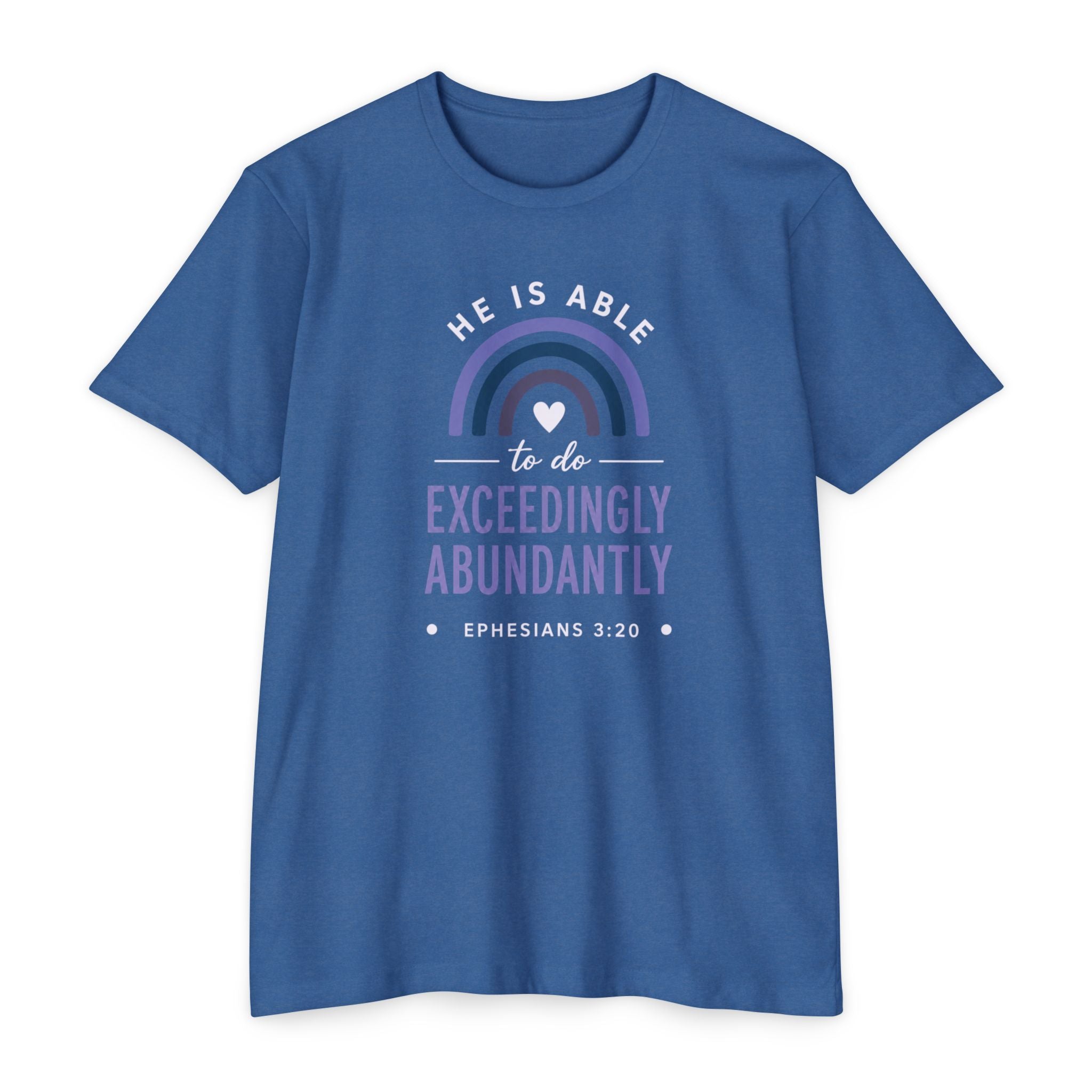 Womens Exceedingly Abundantly T-Shirt — Ephesians 3:20 Inspirational Christian Tee