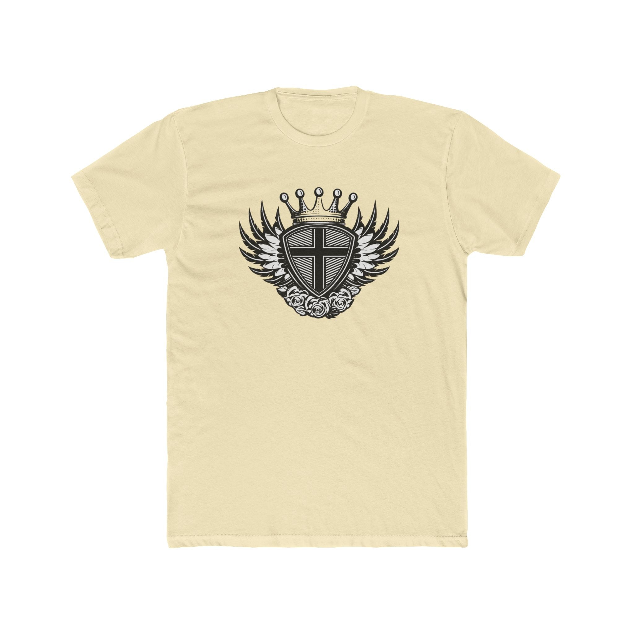 Crowned Winged Shield Tee | Rose Emblem Crest T-Shirt