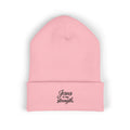 Embroidered 'Jesus Is My Strength' Cuffed Beanie