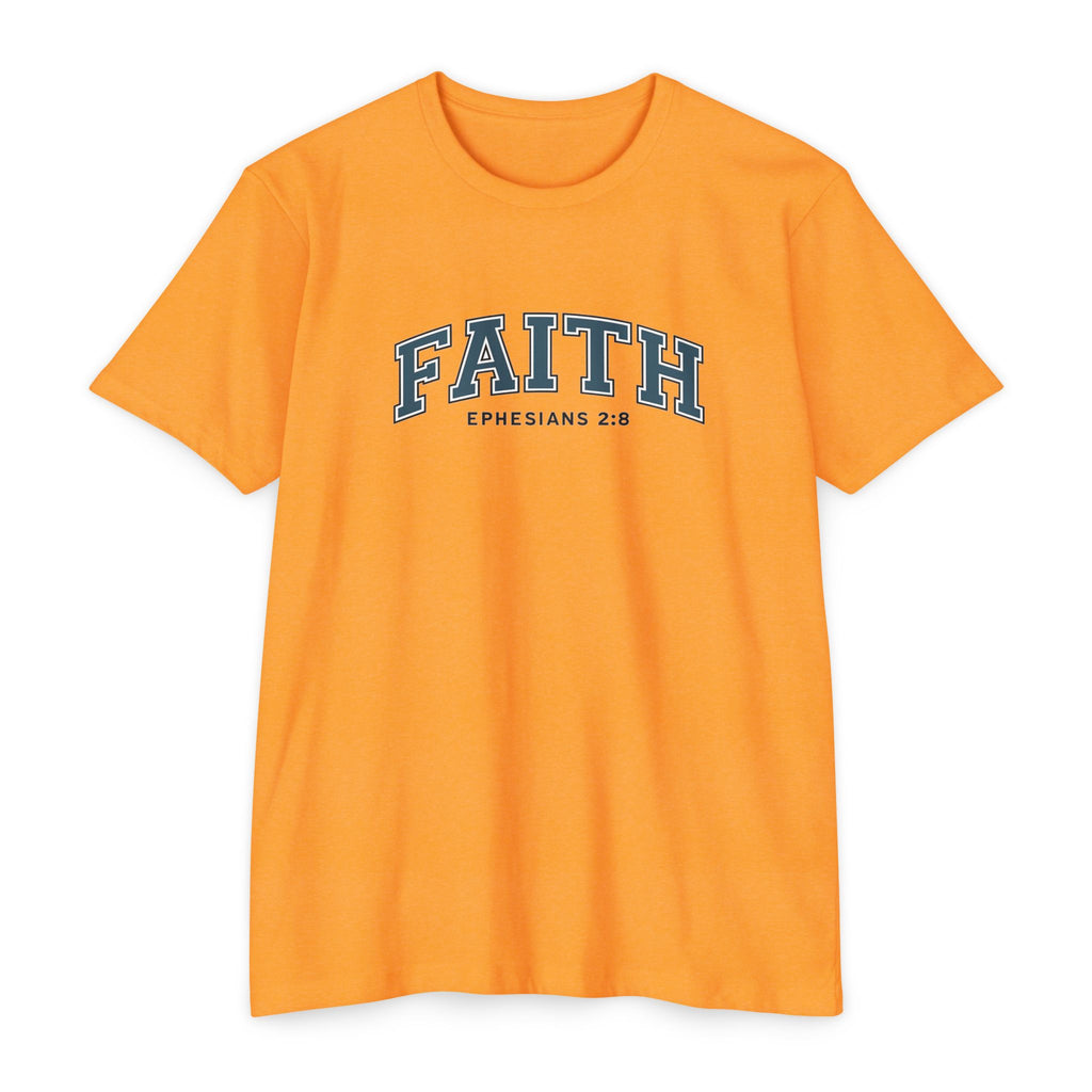 Womens Faith Graphic T-Shirt — Ephesians 2:8 Christian Tee