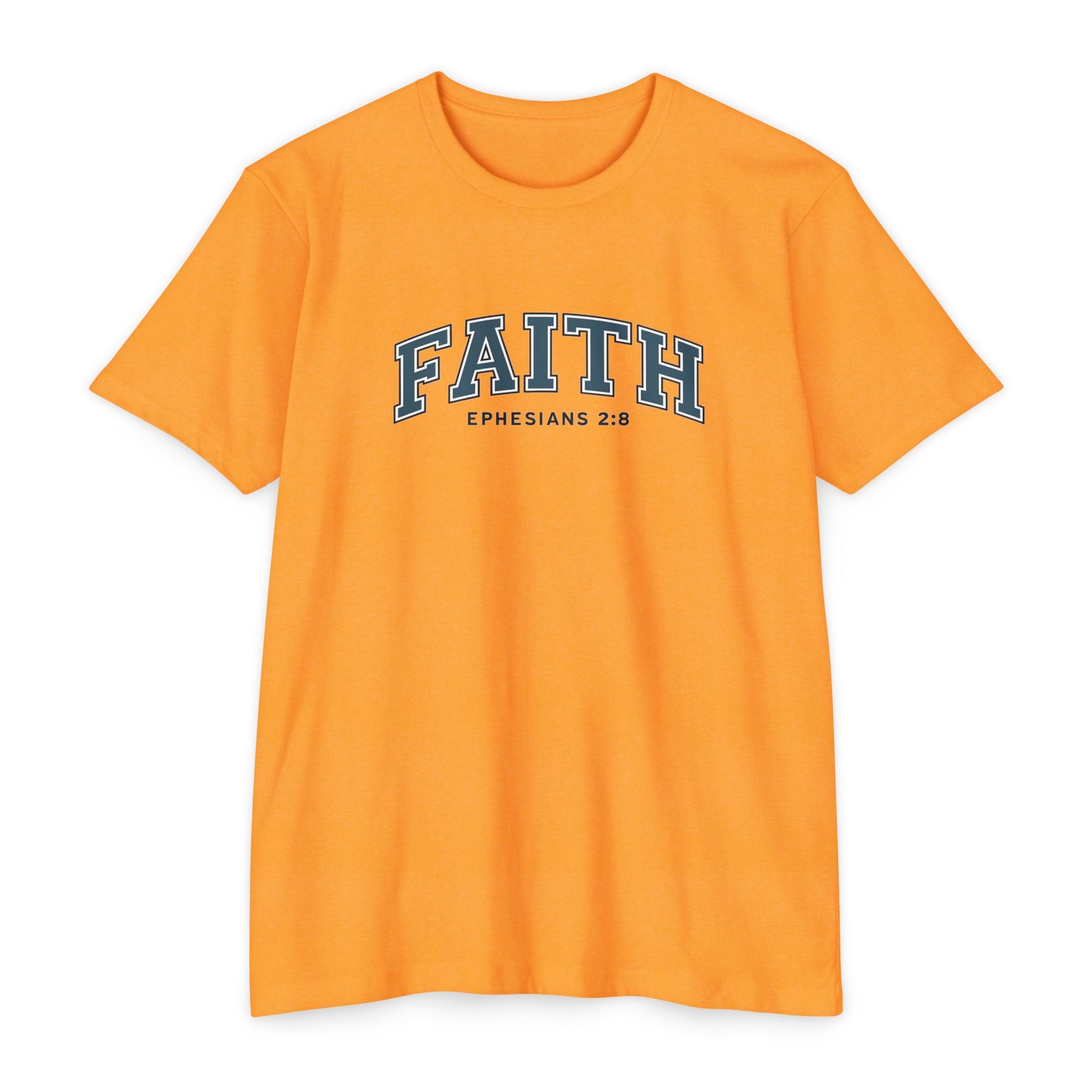 Womens Faith Graphic T-Shirt — Ephesians 2:8 Christian Tee