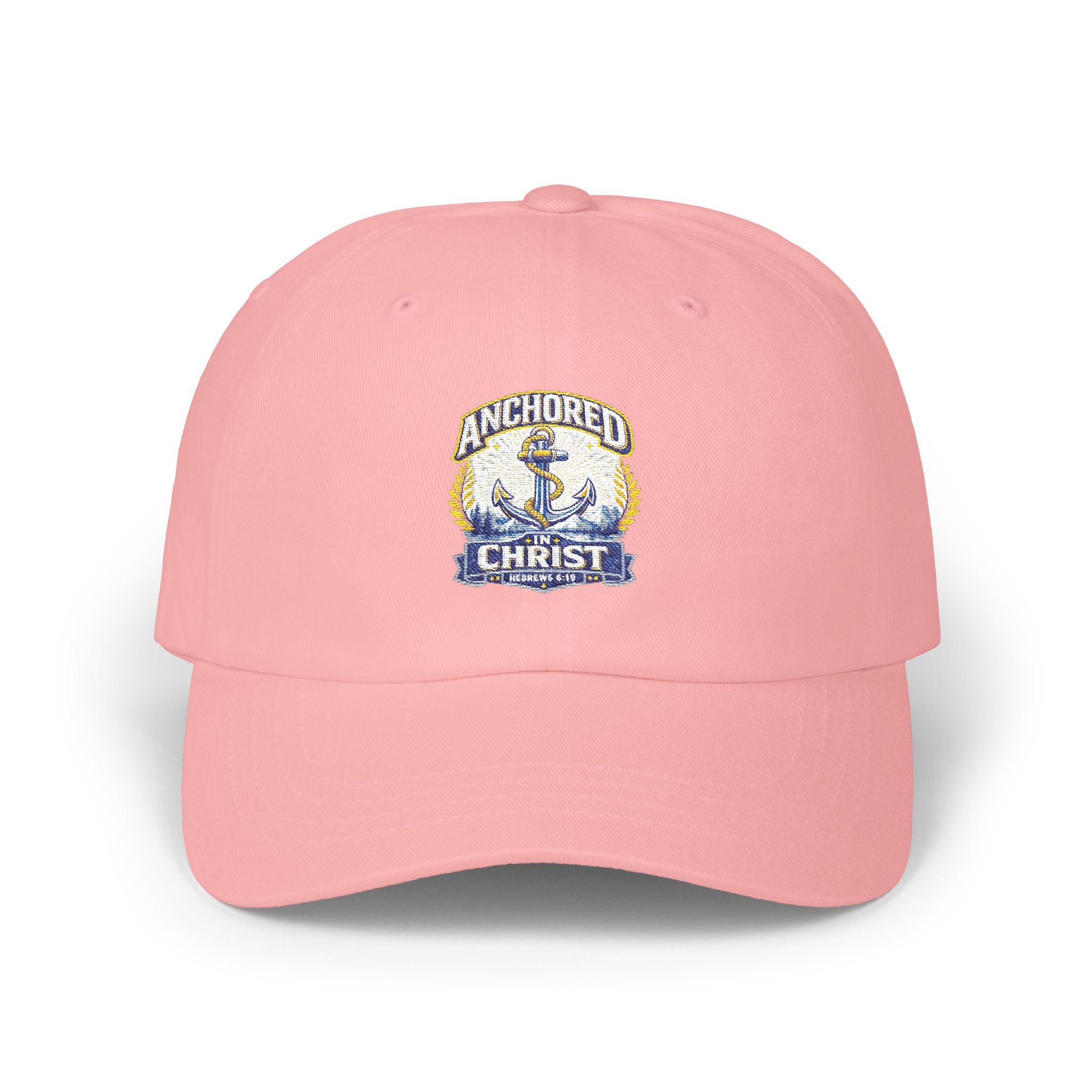 Anchored in Christ Dad Cap — Christian Anchor Baseball Hat