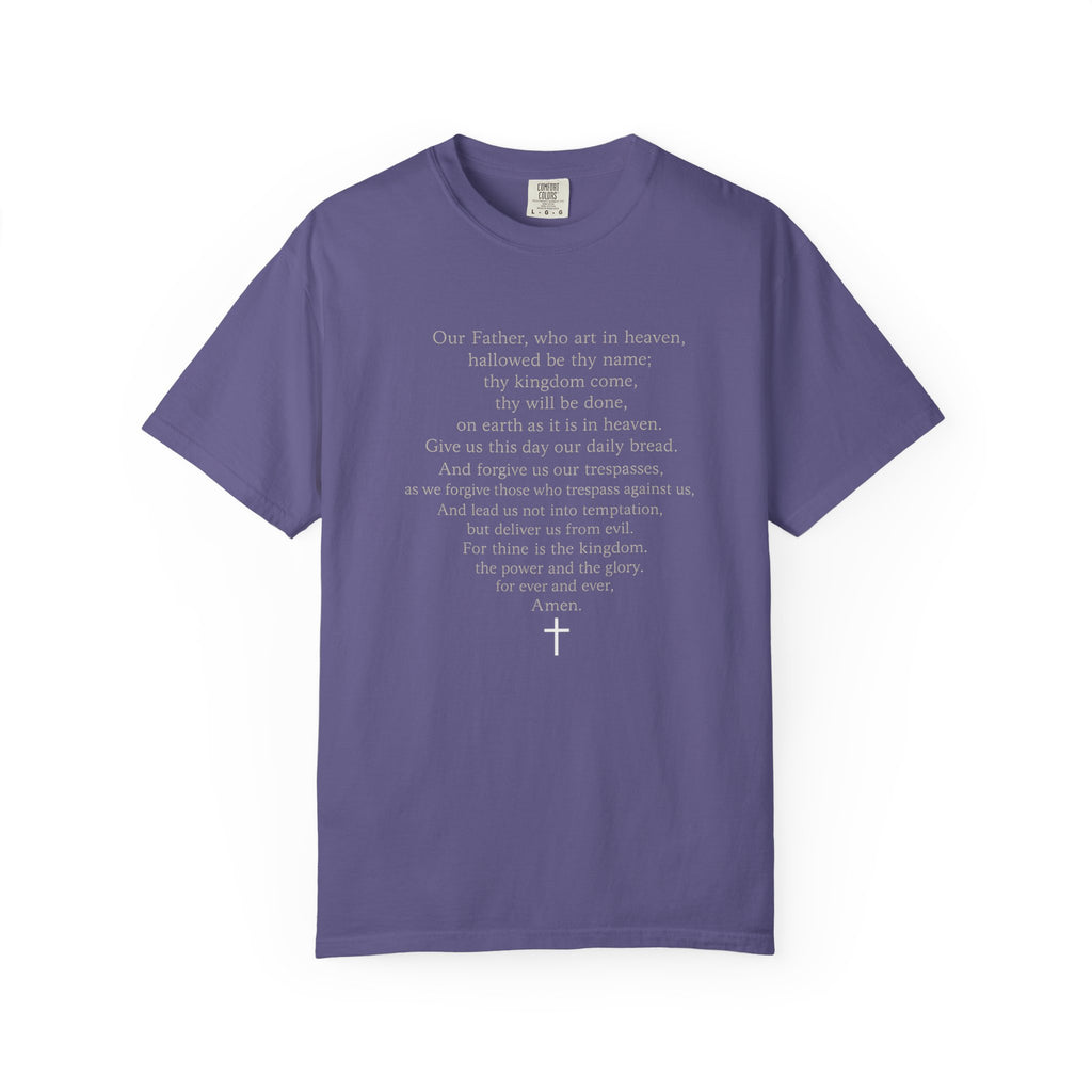 Lord's Prayer text T-shirt | Christian scripture tee