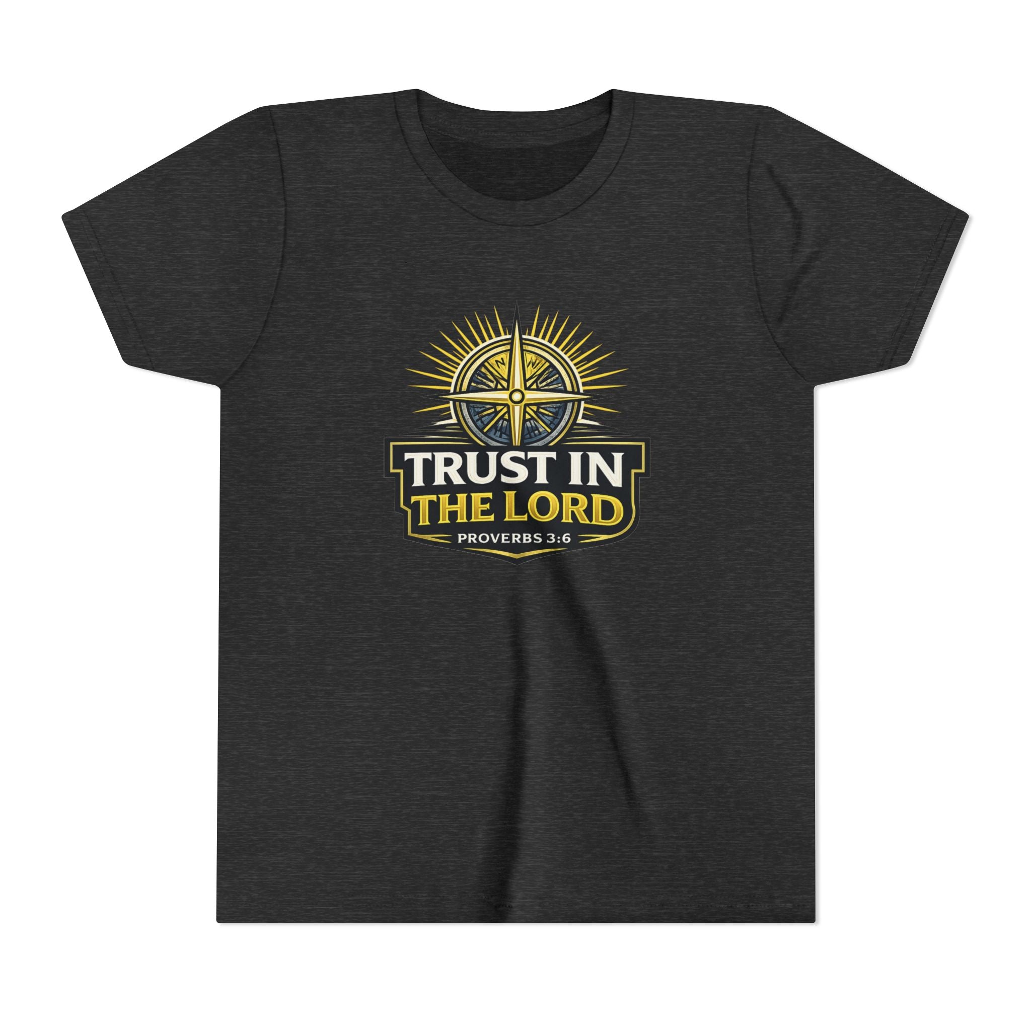 Youth Tee - "Trust in the Lord" Compass Design (Proverbs 3:5-6)