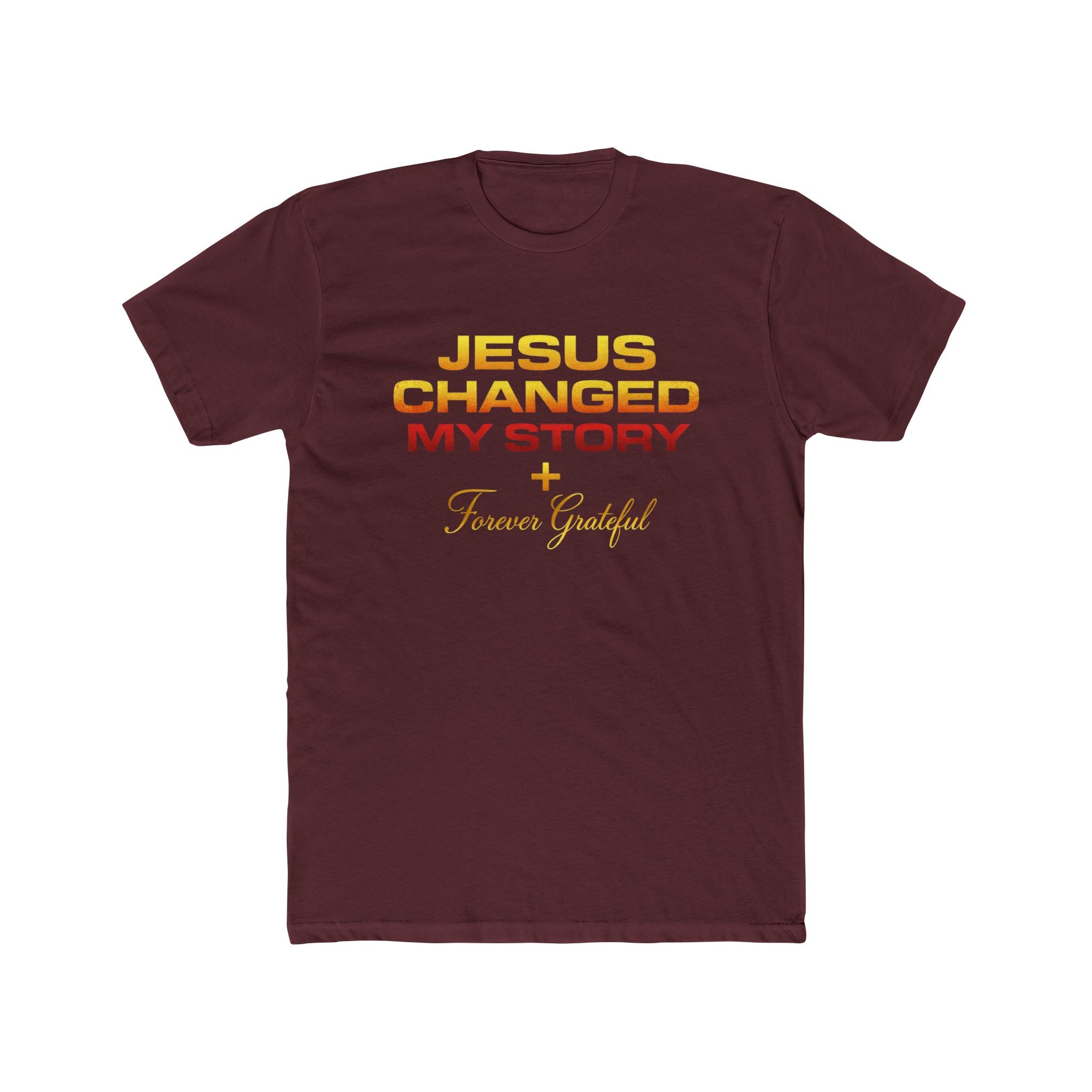 Jesus Changed My Story Tee — Faith-Based Christian T-Shirt, Forever Grateful Design