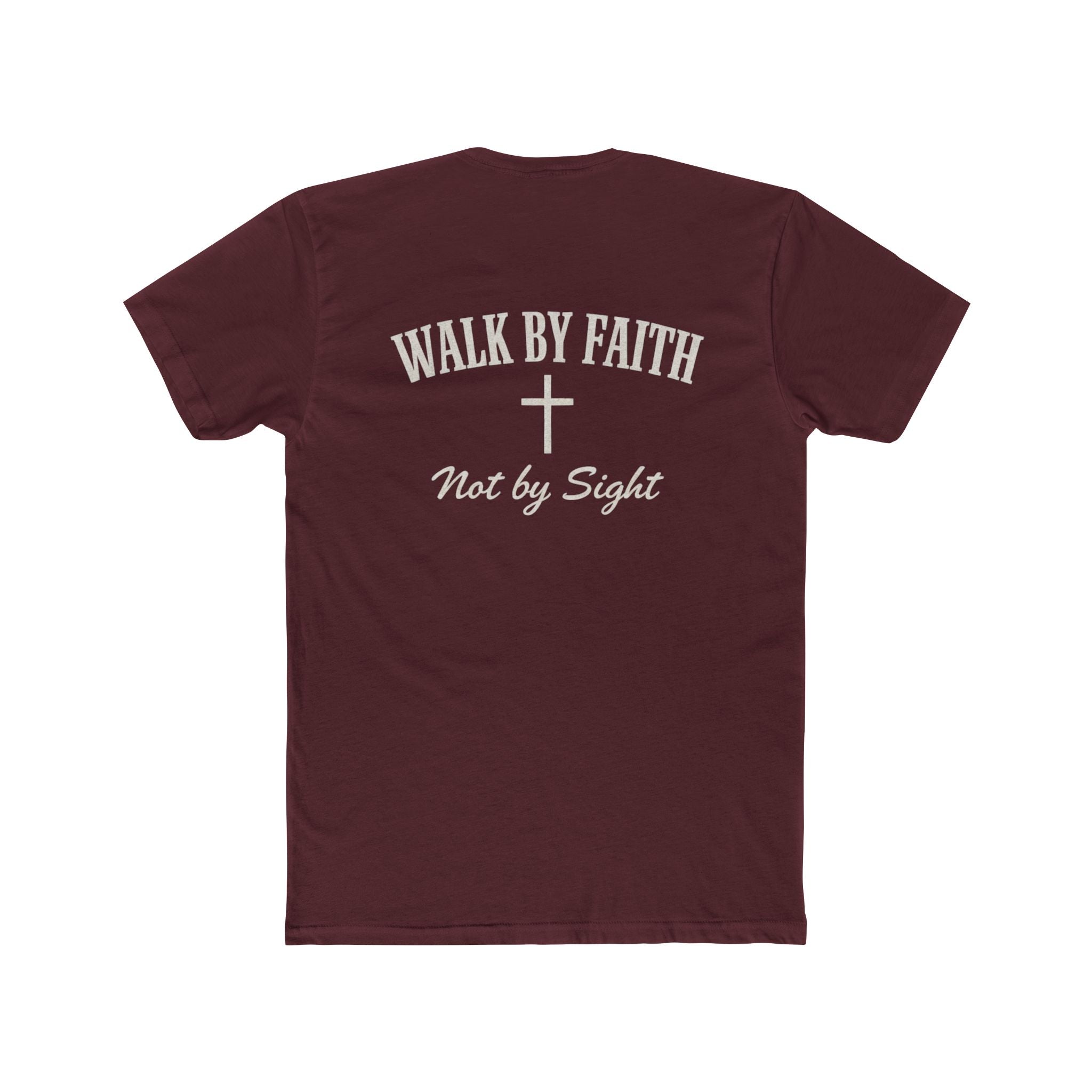 Walk By Faith Tee — 2 Corinthians 5:7 Christian T-Shirt, "Not by Sight" Inspirational Tee