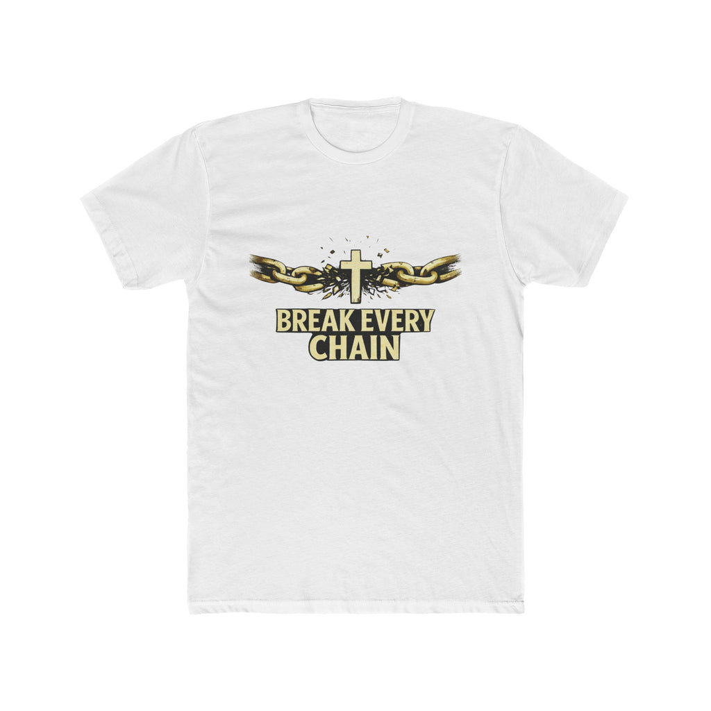 Break Every Chain T-Shirt | Cross with Broken Chains, Christian Faith Tee