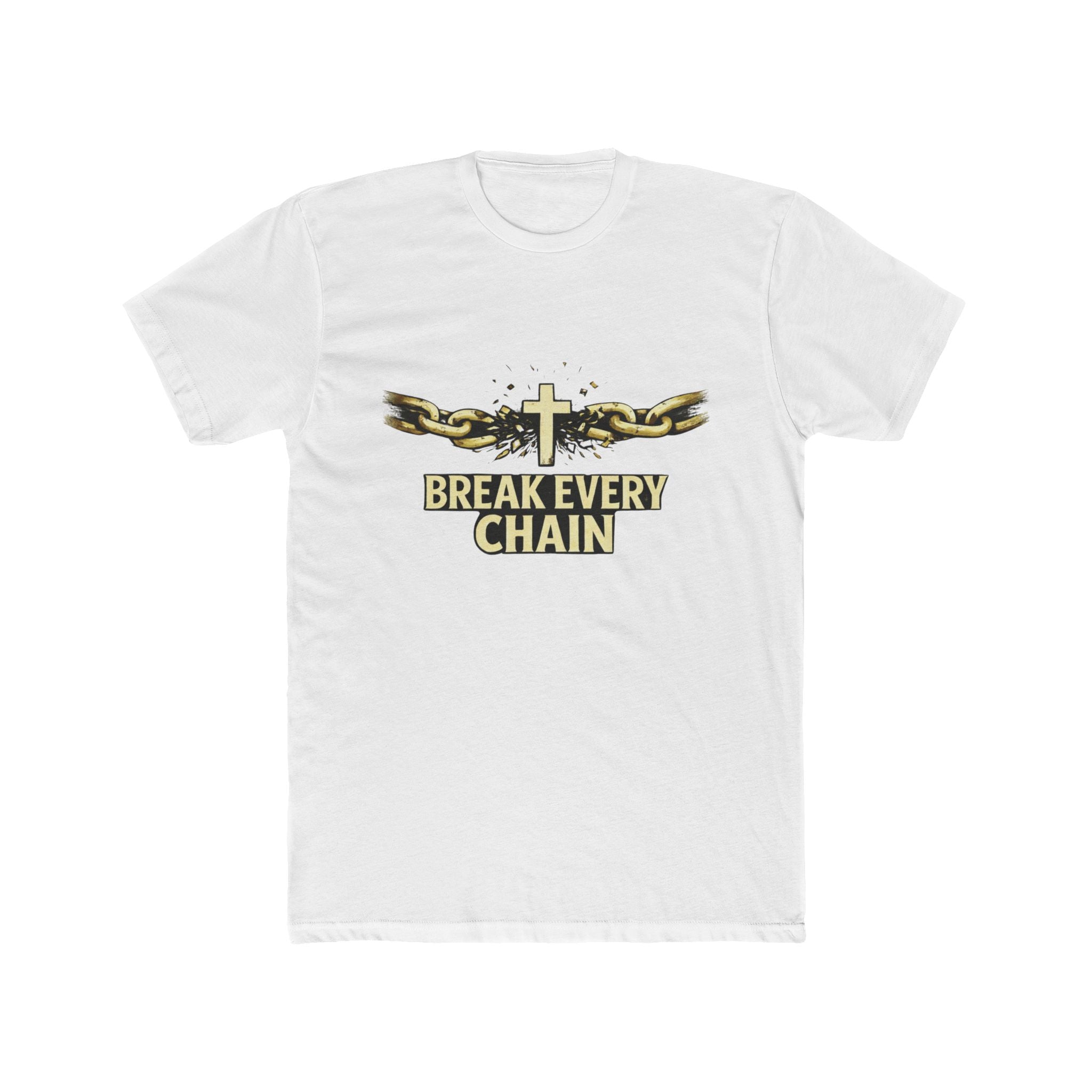 Break Every Chain T-Shirt | Cross with Broken Chains, Christian Faith Tee