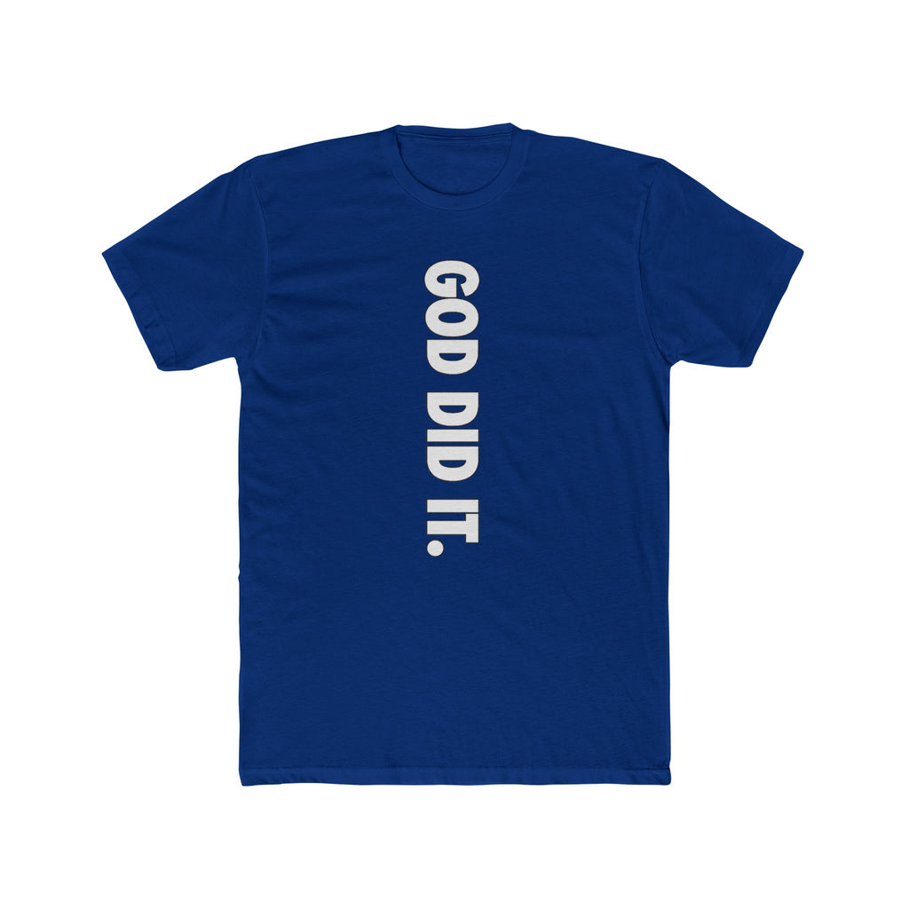 God Did It Tee — Vertical Script Religious Christian T‑Shirt