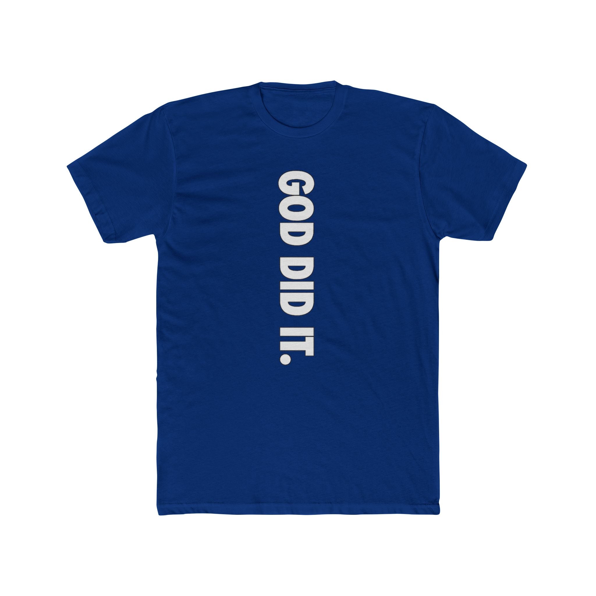 God Did It Tee — Vertical Script Religious Christian T‑Shirt