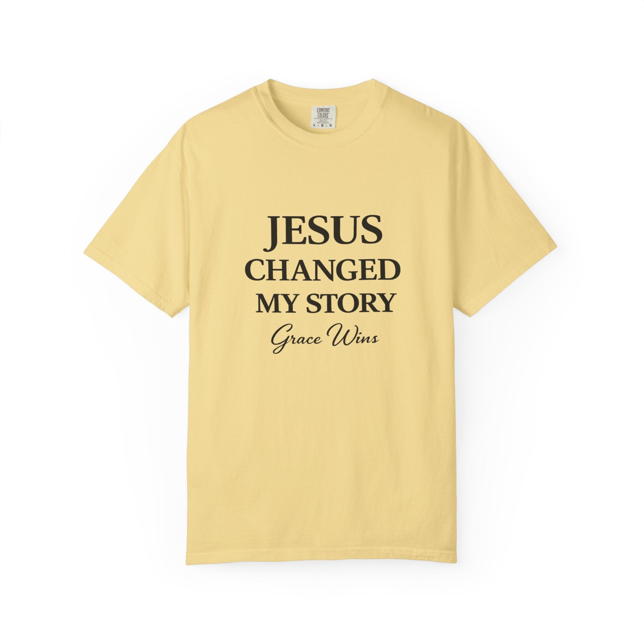 Christian T-Shirt — "Jesus Changed My Story" Inspirational Graphic Tee
