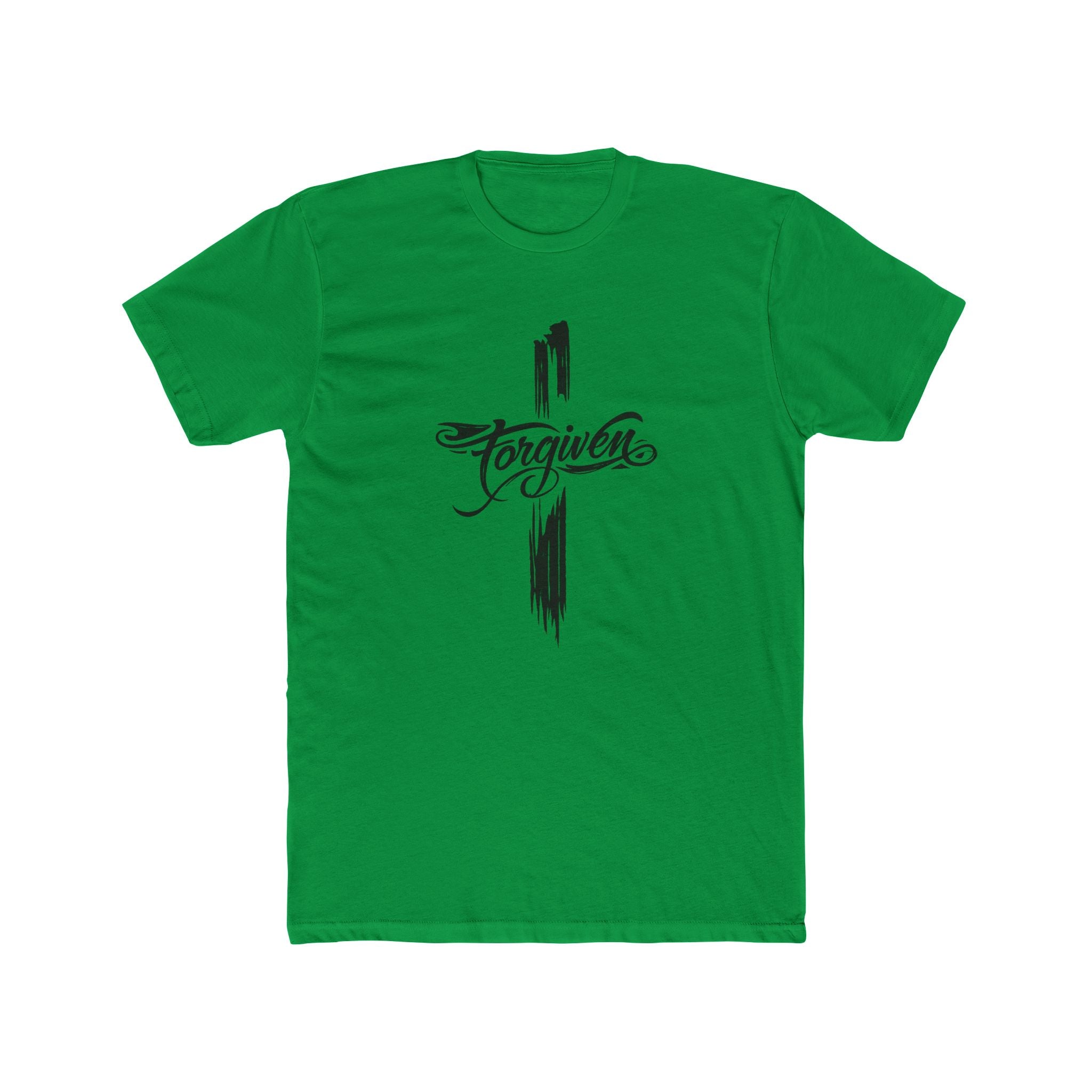 Forgiven Script Cross Tee | Faith Christian Religious Shirt