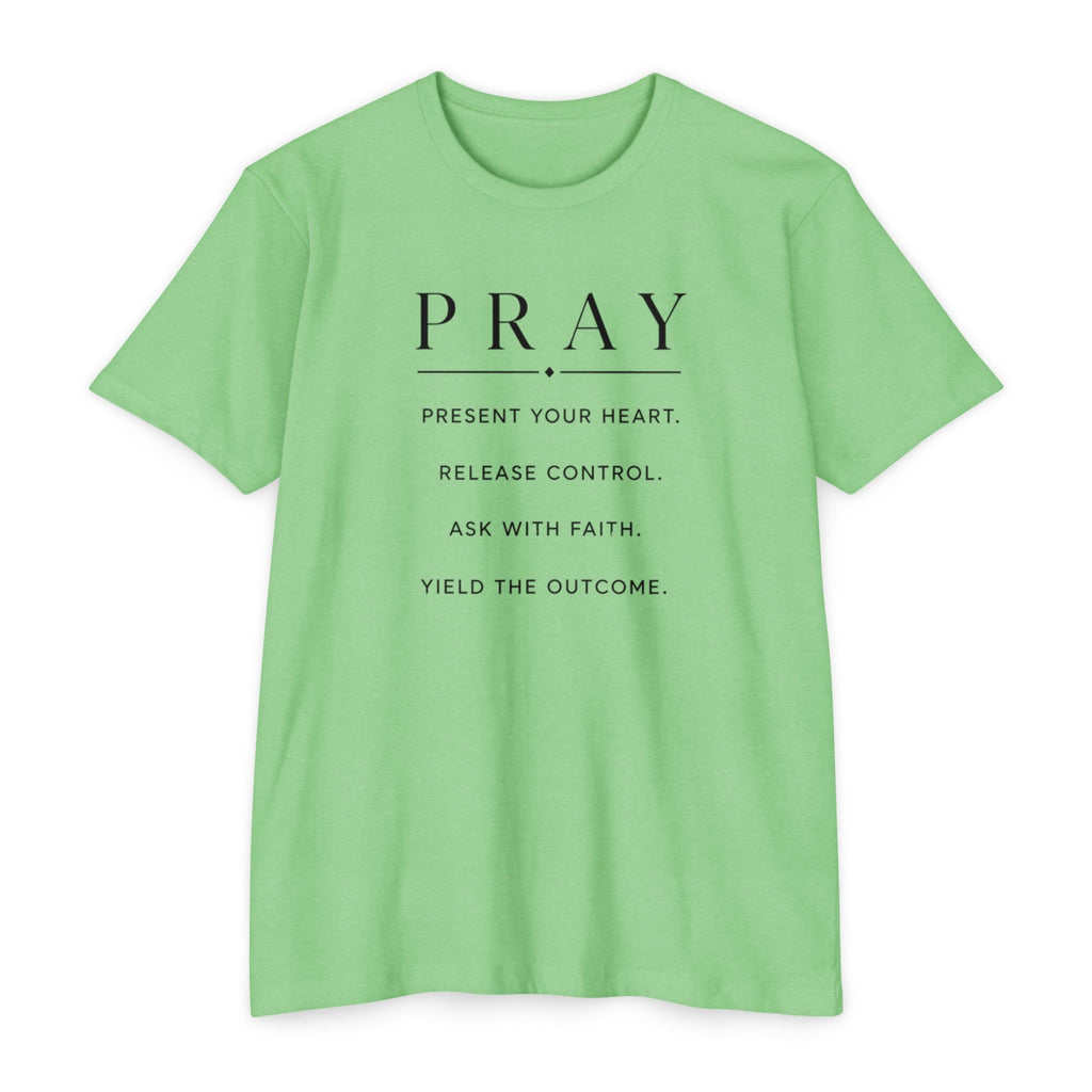 Womens "PRAY" inspirational text T-Shirt |