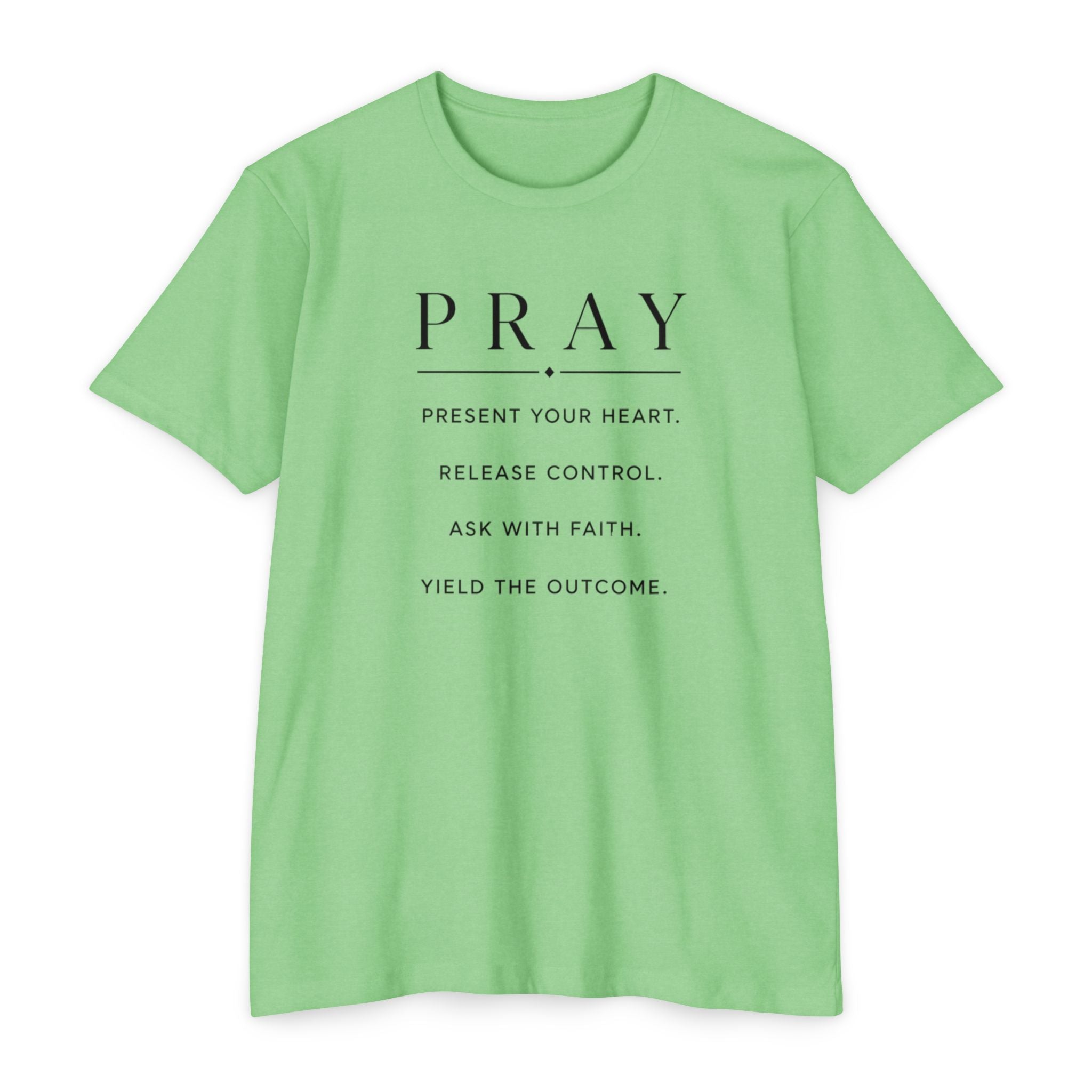 Womens "PRAY" inspirational text T-Shirt |