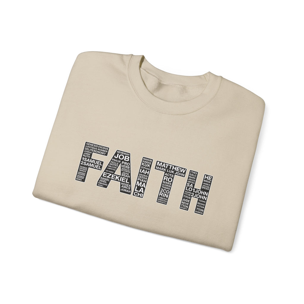 Womens Faith Graphic Sweatshirt  Inspirational Faith Crewneck