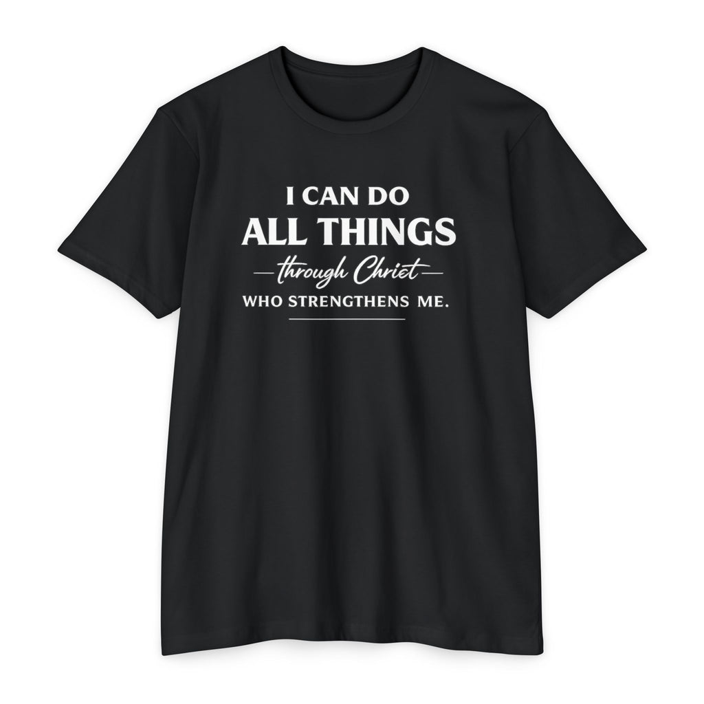 Womens "I Can Do All Things" Christian Scripture Tee |