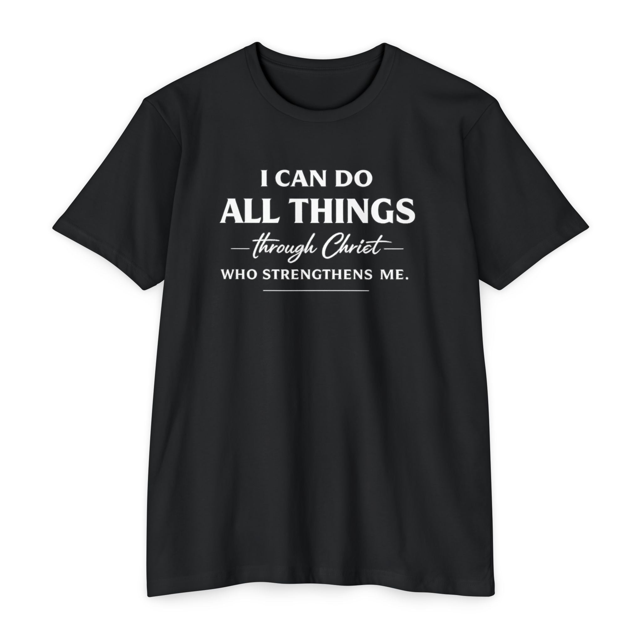 Womens "I Can Do All Things" Christian Scripture Tee |