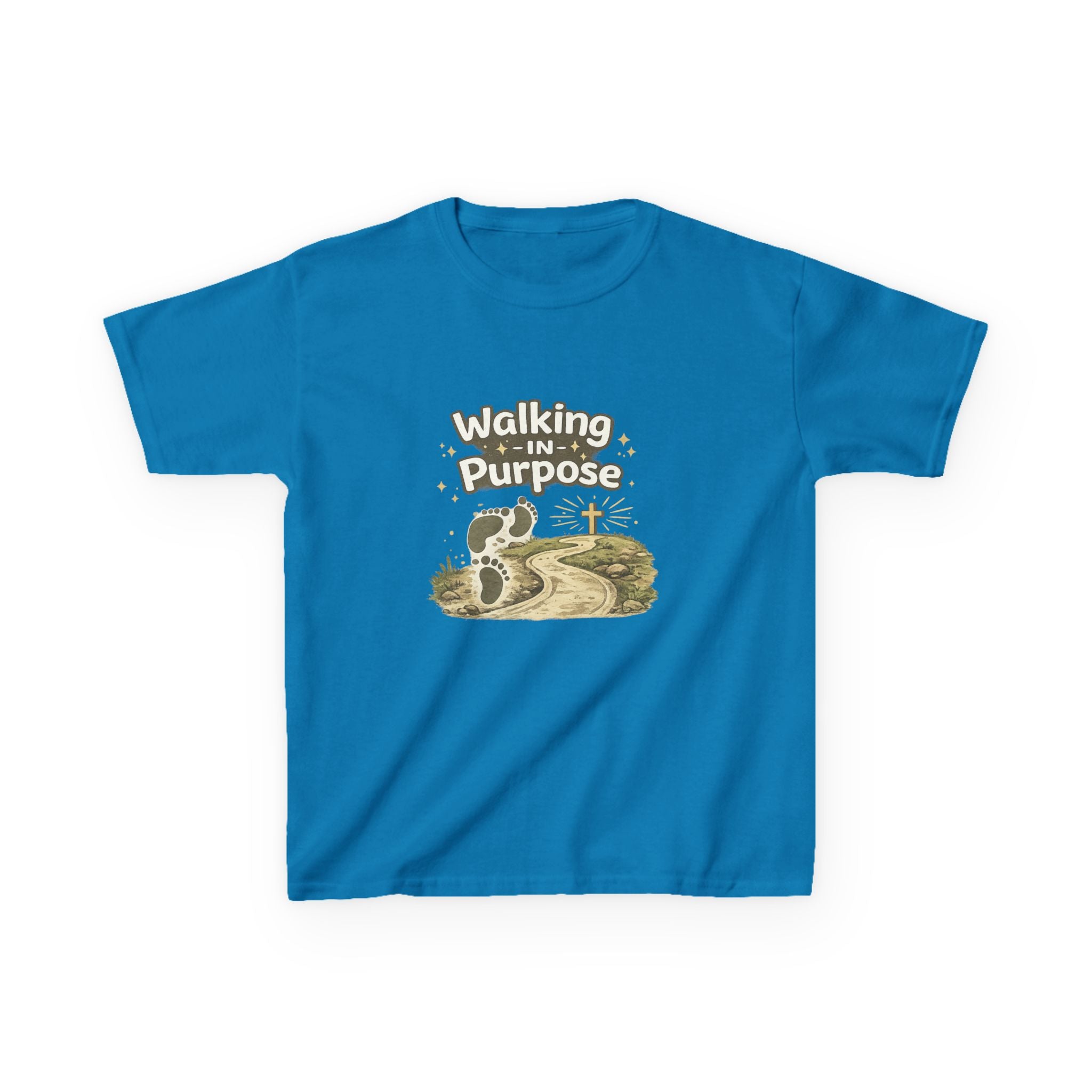 Kids Tee — "Walking in Purpose" Inspirational Christian Kids T-Shirt
