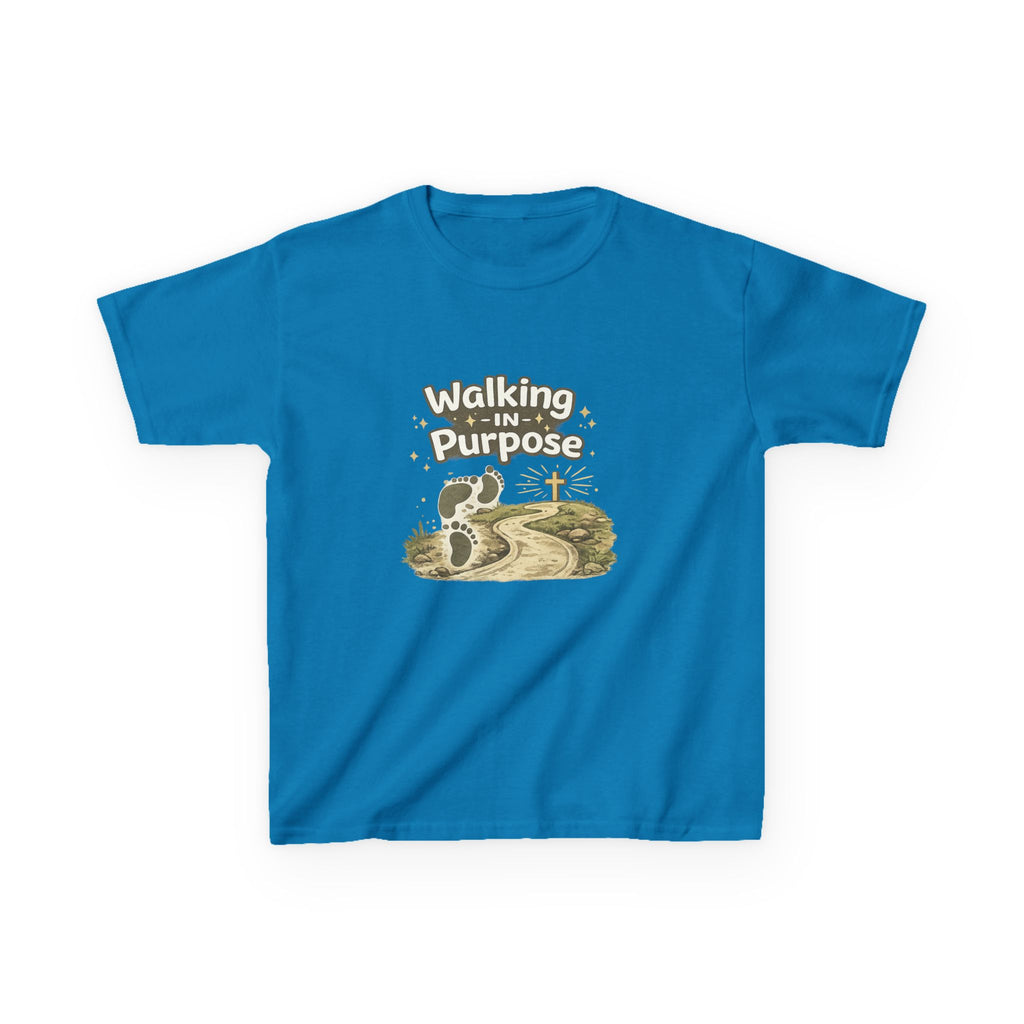 Kids Tee — "Walking in Purpose" Inspirational Christian Kids T-Shirt