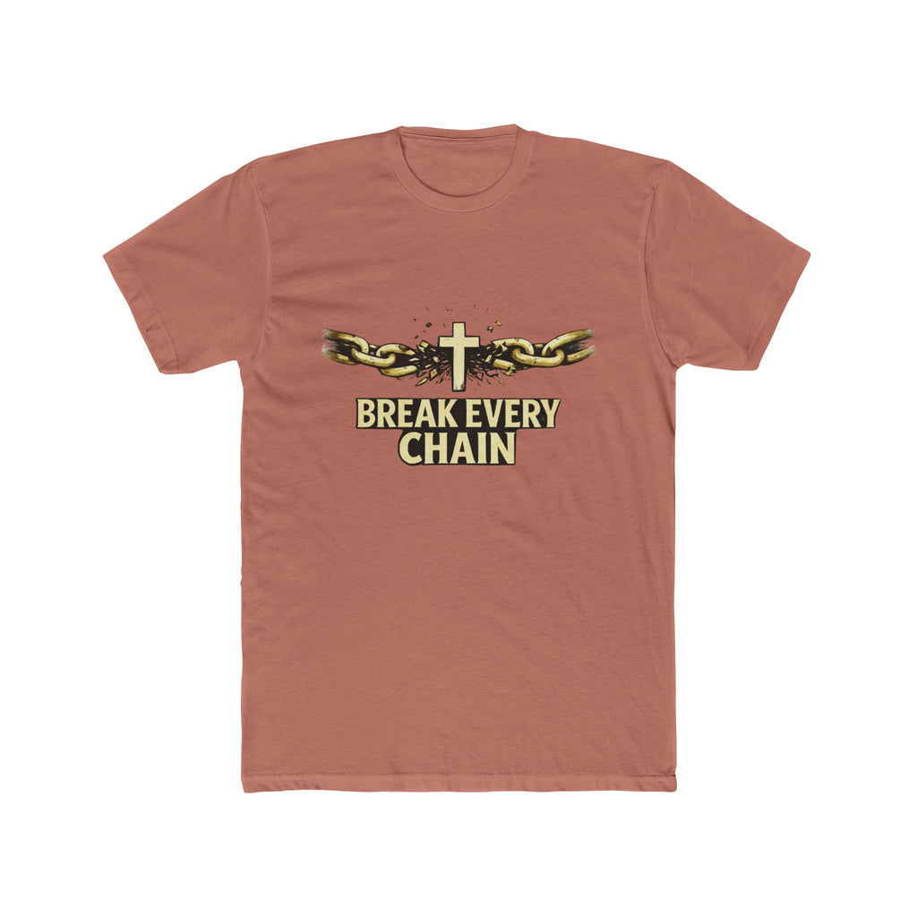 Break Every Chain T-Shirt | Cross with Broken Chains, Christian Faith Tee