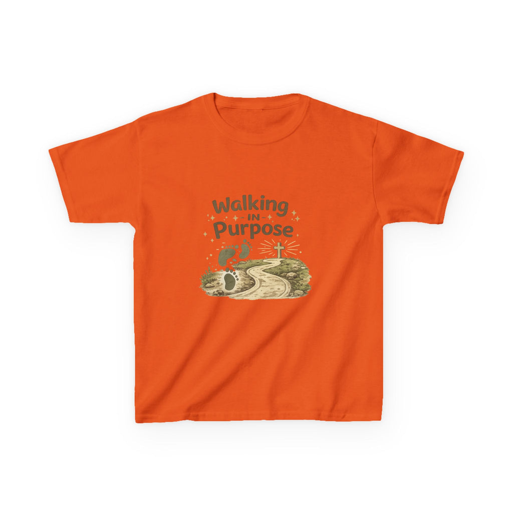 Kids Tee — "Walking in Purpose" Inspirational Christian Kids T-Shirt