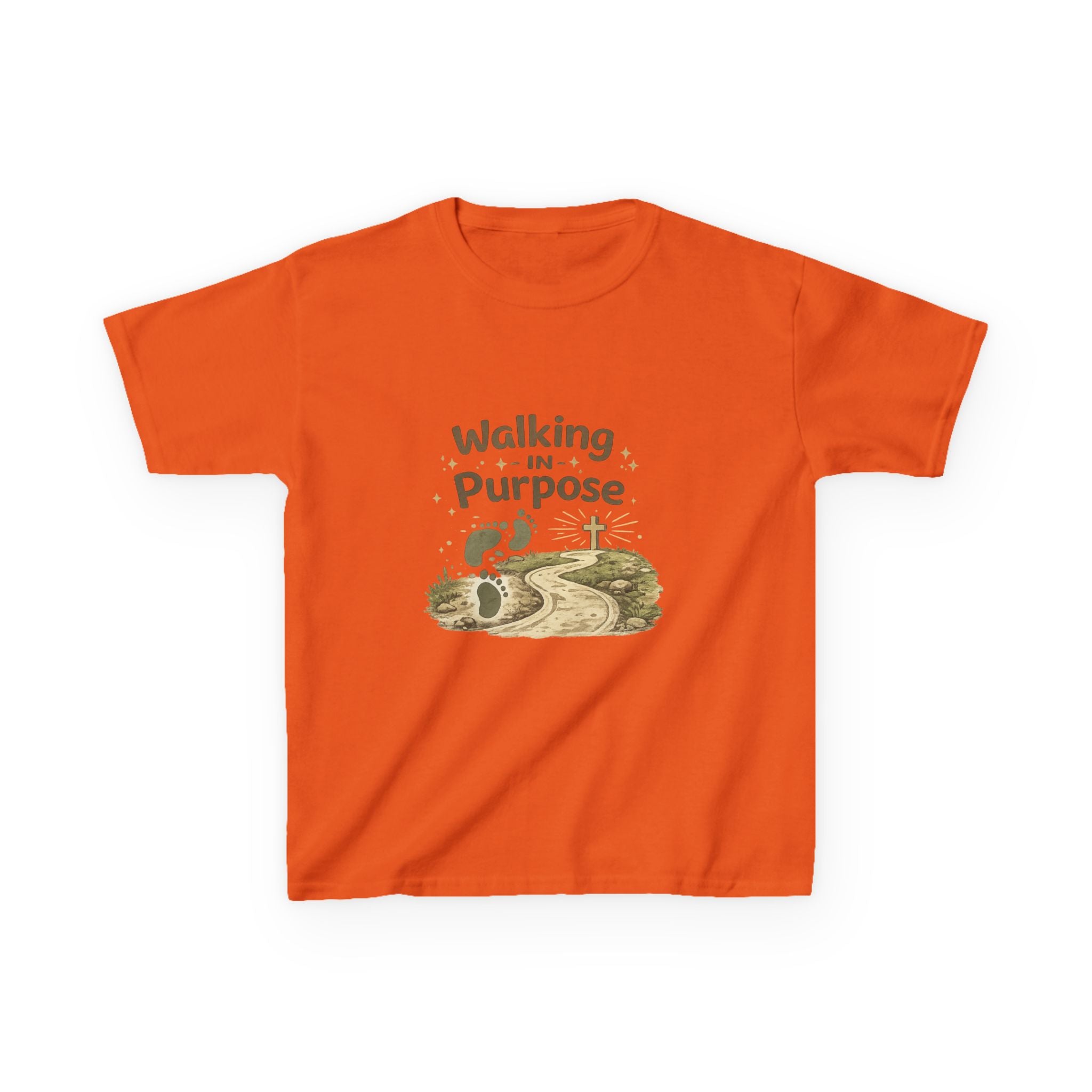Kids Tee — "Walking in Purpose" Inspirational Christian Kids T-Shirt