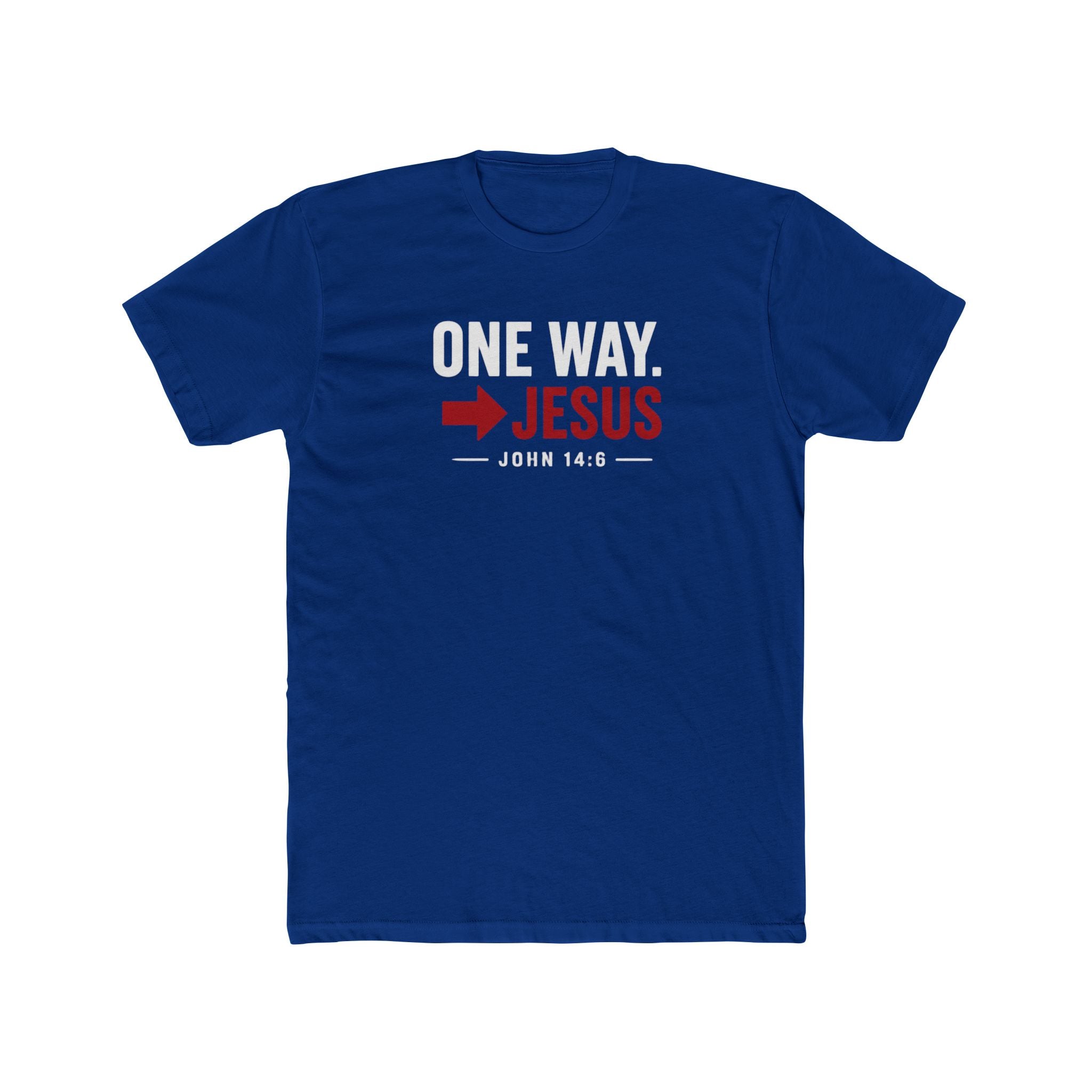 Mens One Way → Jesus T-Shirt — Christian Faith Graphic Tee