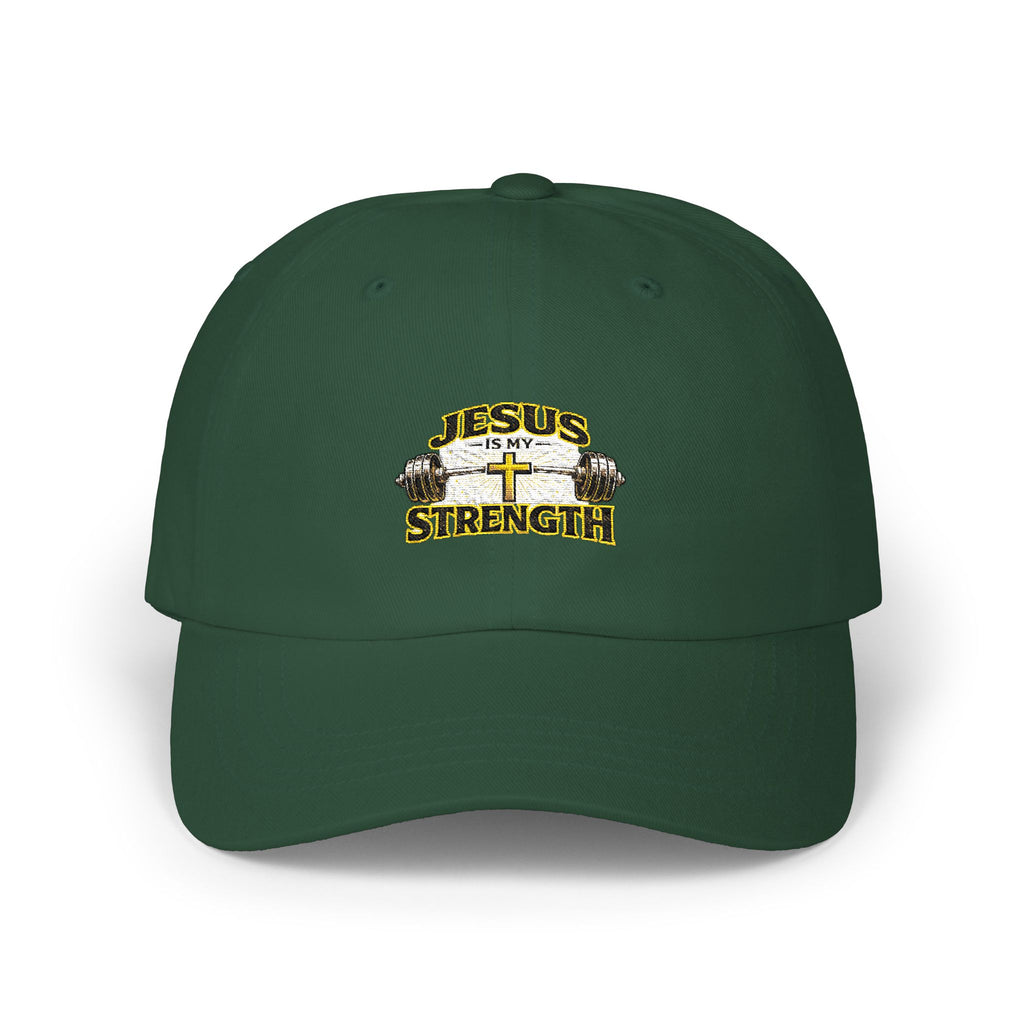 Dad Cap — "Jesus Strength" Embroidered Christian Baseball Hat