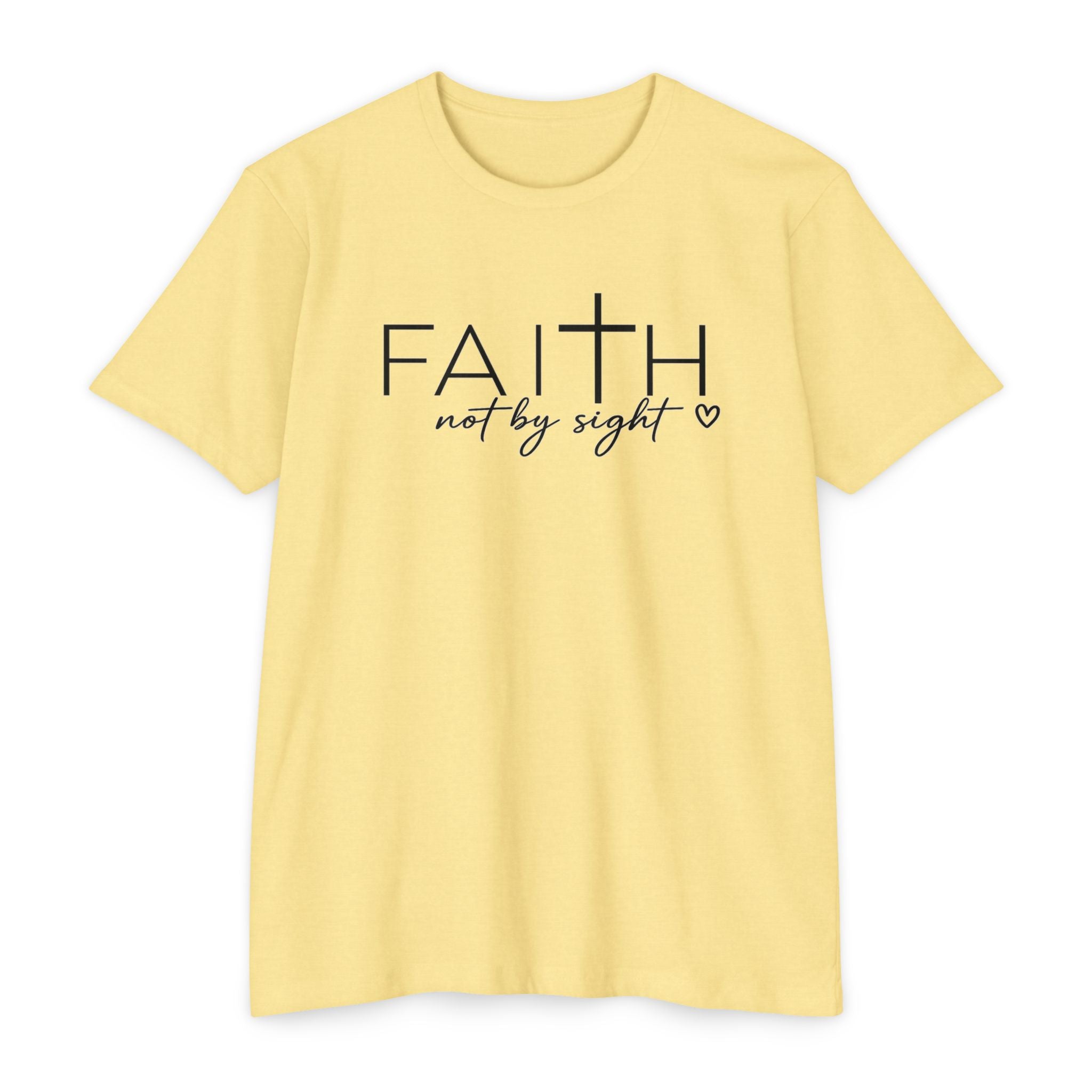 Womens Not By Sight  Faith Graphic T‑Shirt
