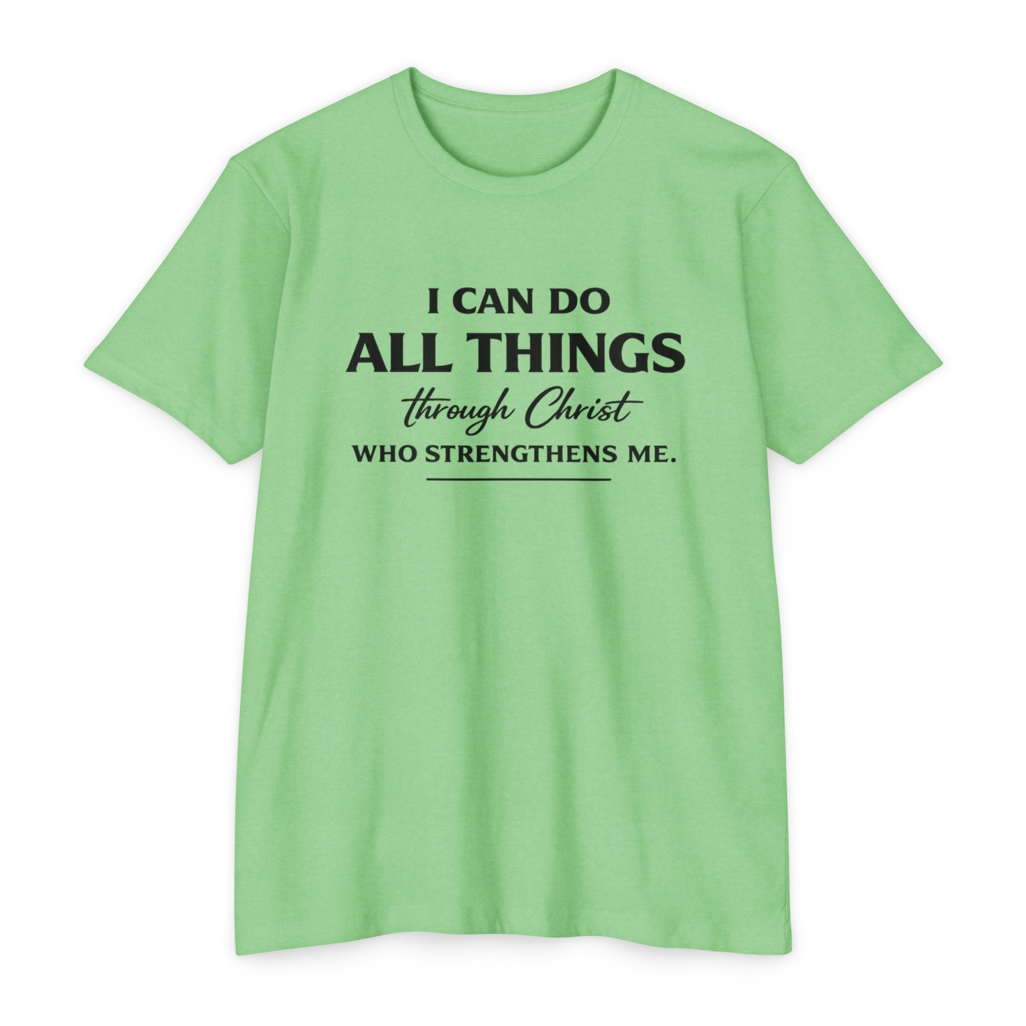 Womens "I Can Do All Things" Christian Scripture Tee