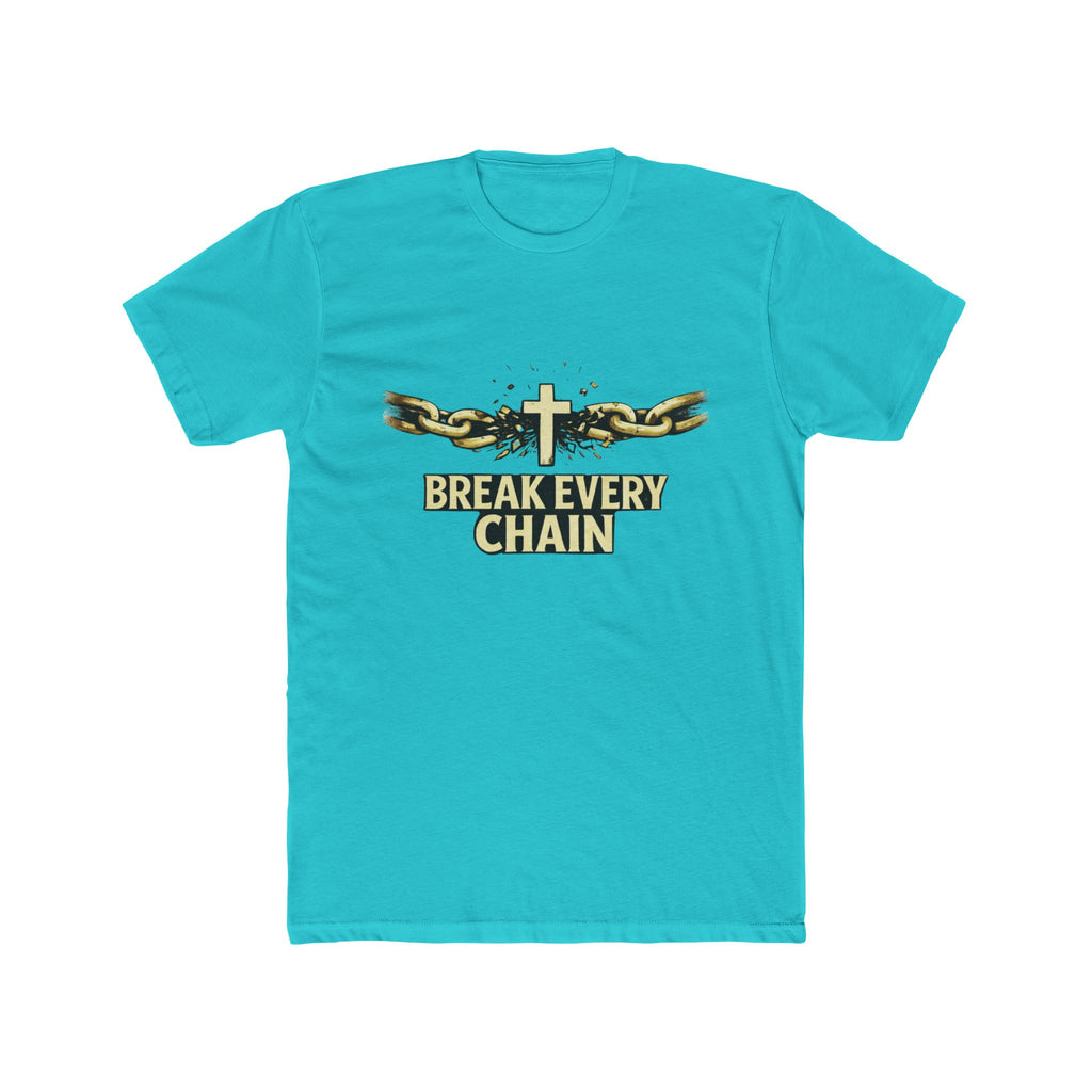 Break Every Chain T-Shirt | Cross with Broken Chains, Christian Faith Tee