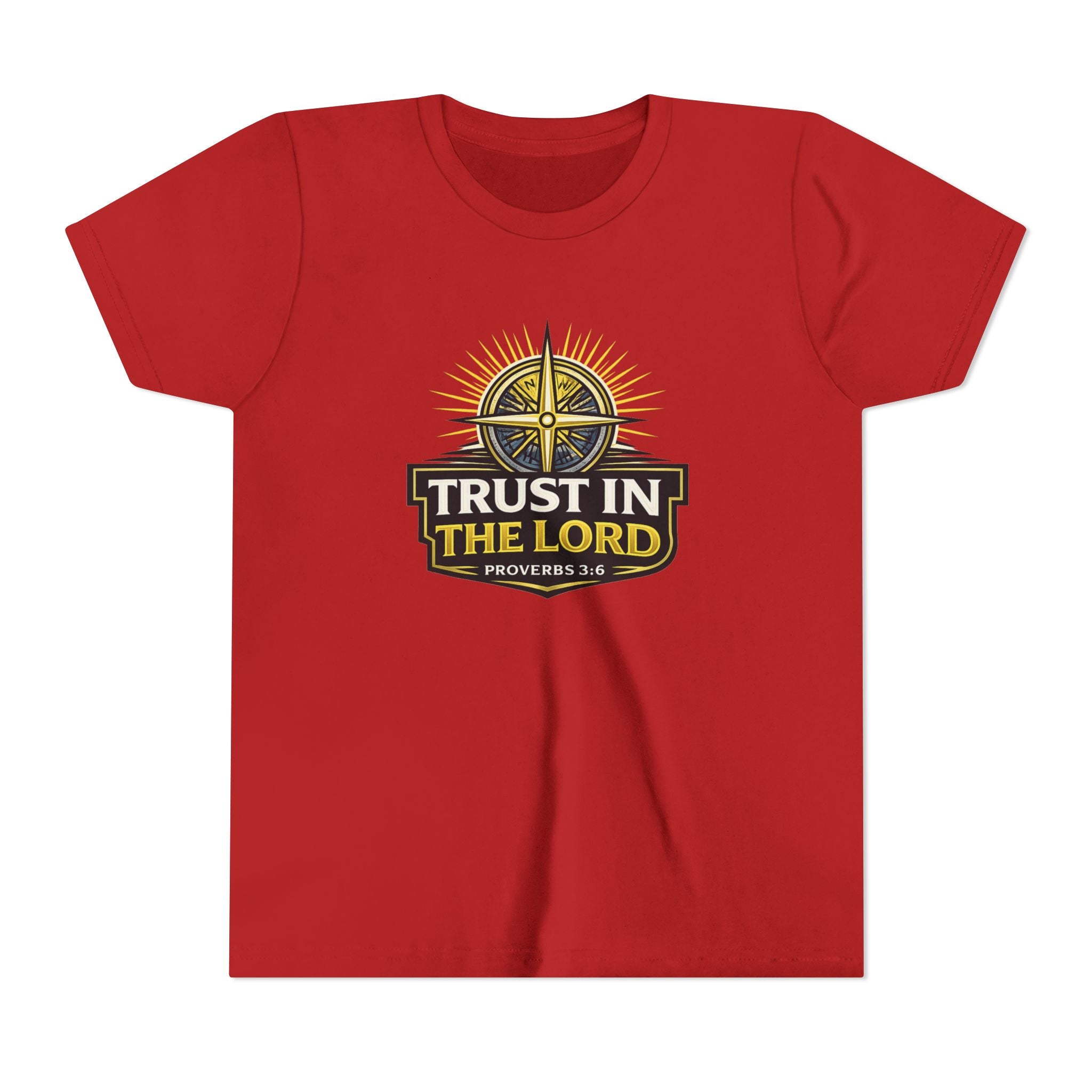 Youth Tee - "Trust in the Lord" Compass Design (Proverbs 3:5-6)
