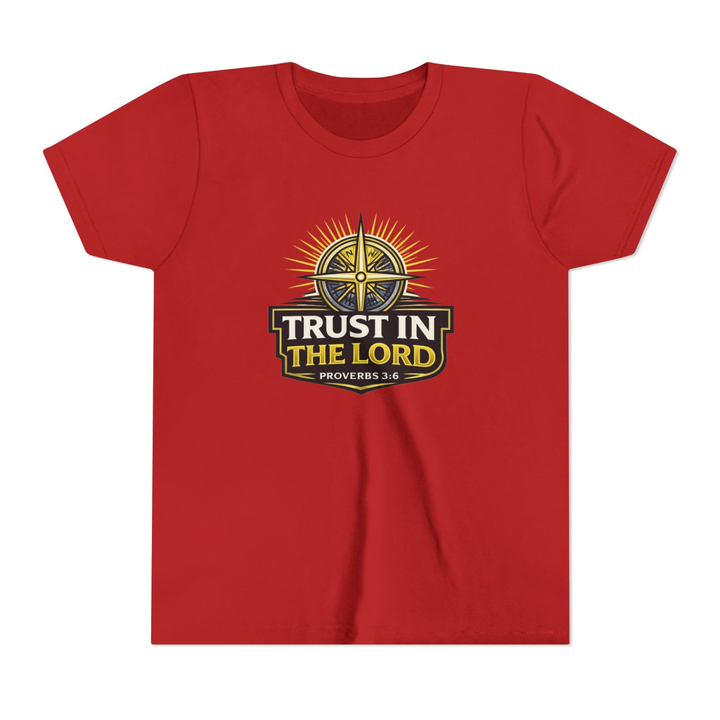 Youth Tee - "Trust in the Lord" Compass Design (Proverbs 3:5-6)